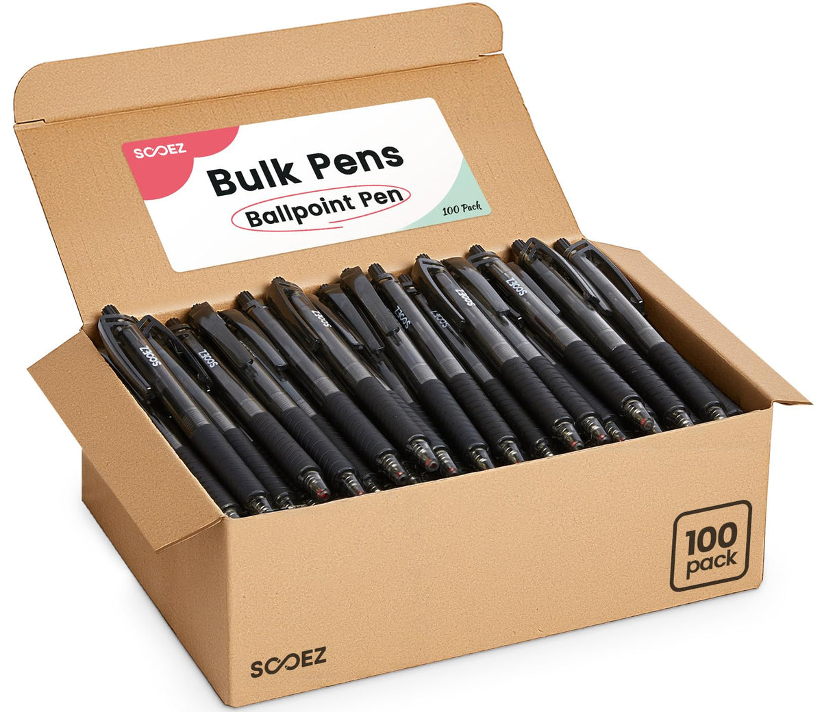 Sooez 40 Pack Bulk Pens Ballpoint, Smooth Writing Pens with Soft Grip