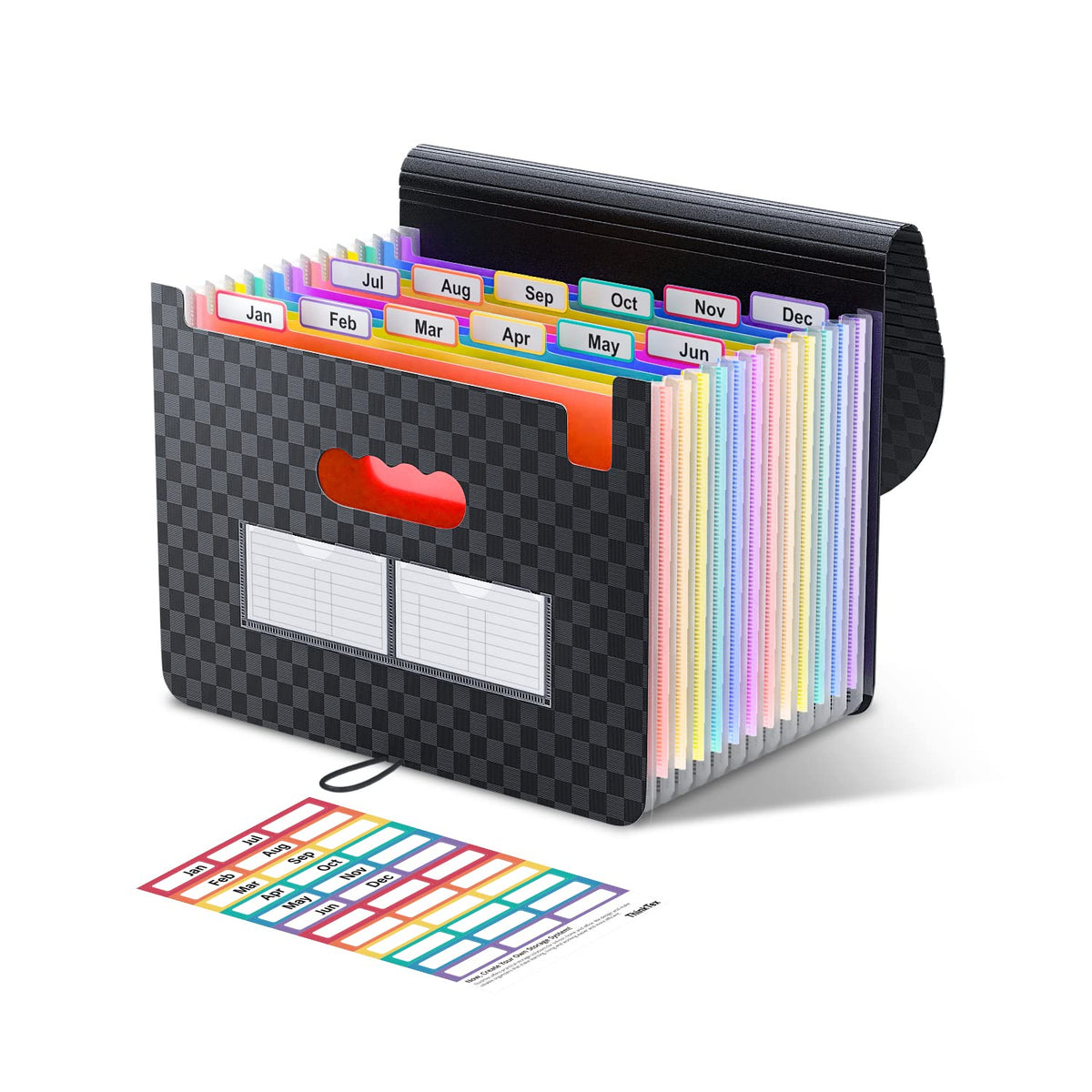 ThinkTex Accordion File Organizer, 12 - Pocket Expanding File Folders