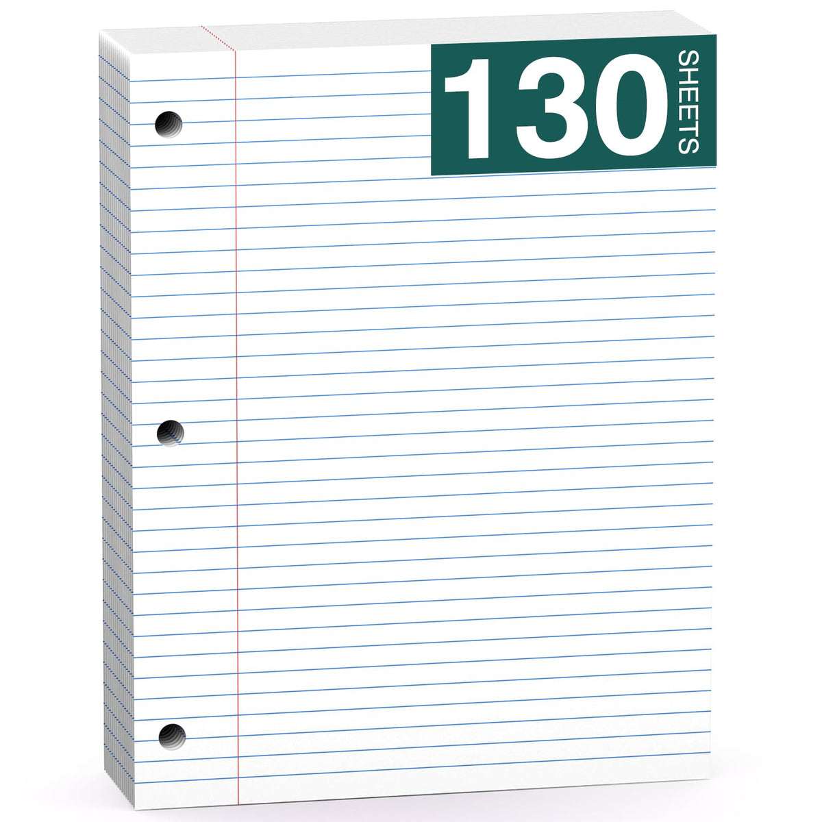 Note Pads 8 X 10.5 Loose Leaf Paper, 120Sheets, 3 Hole Punched Lined Paper