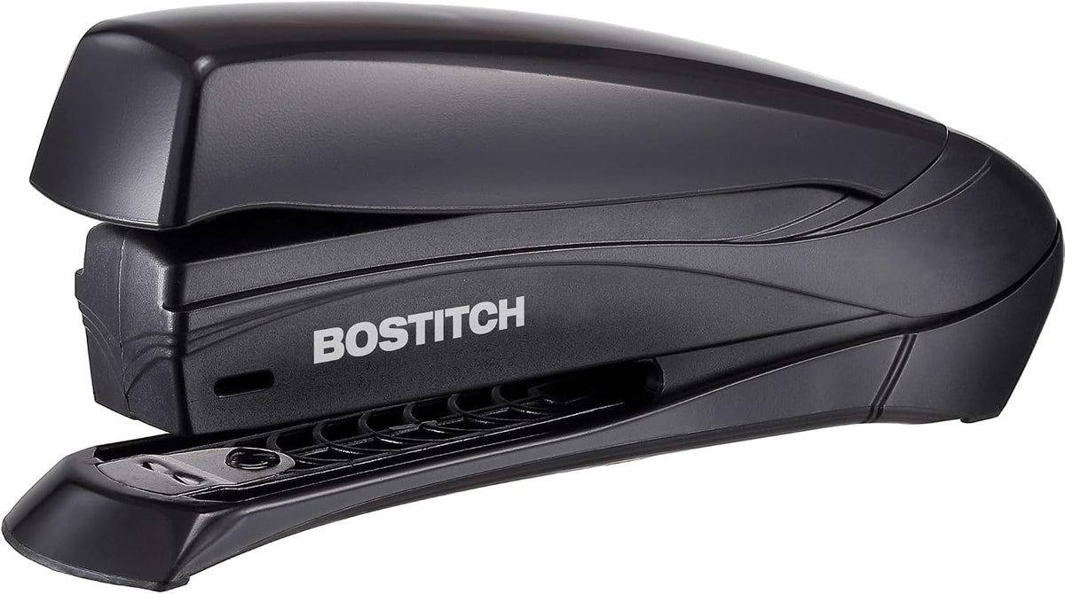 Bostitch Office Inspire 20 Sheet Stapler, One Finger, No Effort, Spring Powered Stapler, Black