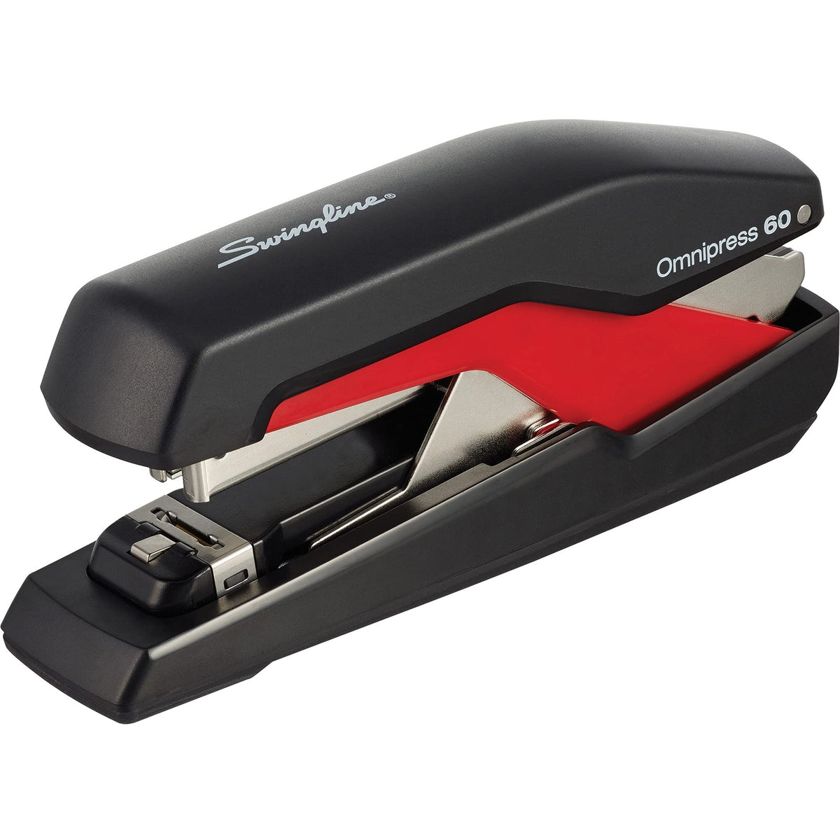 Swingline Stapler, Omnipress 30 Stapler, "Press Anywhere for Easier Use", 30 Sheet Capacity, Black/Gray (5000585A)