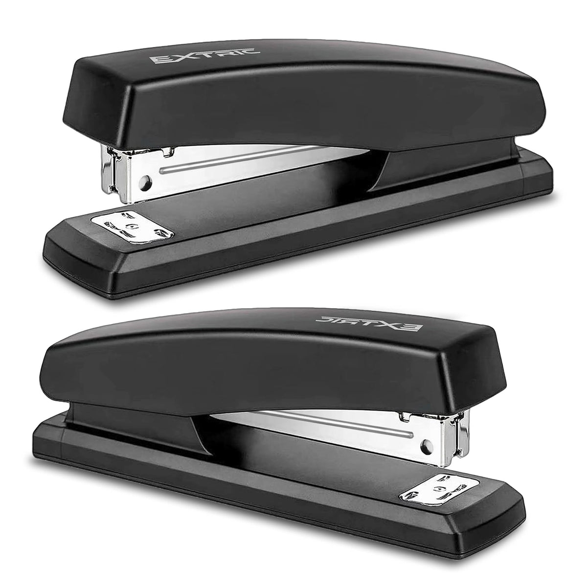 EXTRIC Staplers for Desk, Black Stapler Heavy Duty 3 PK 25 Sheet Capacity