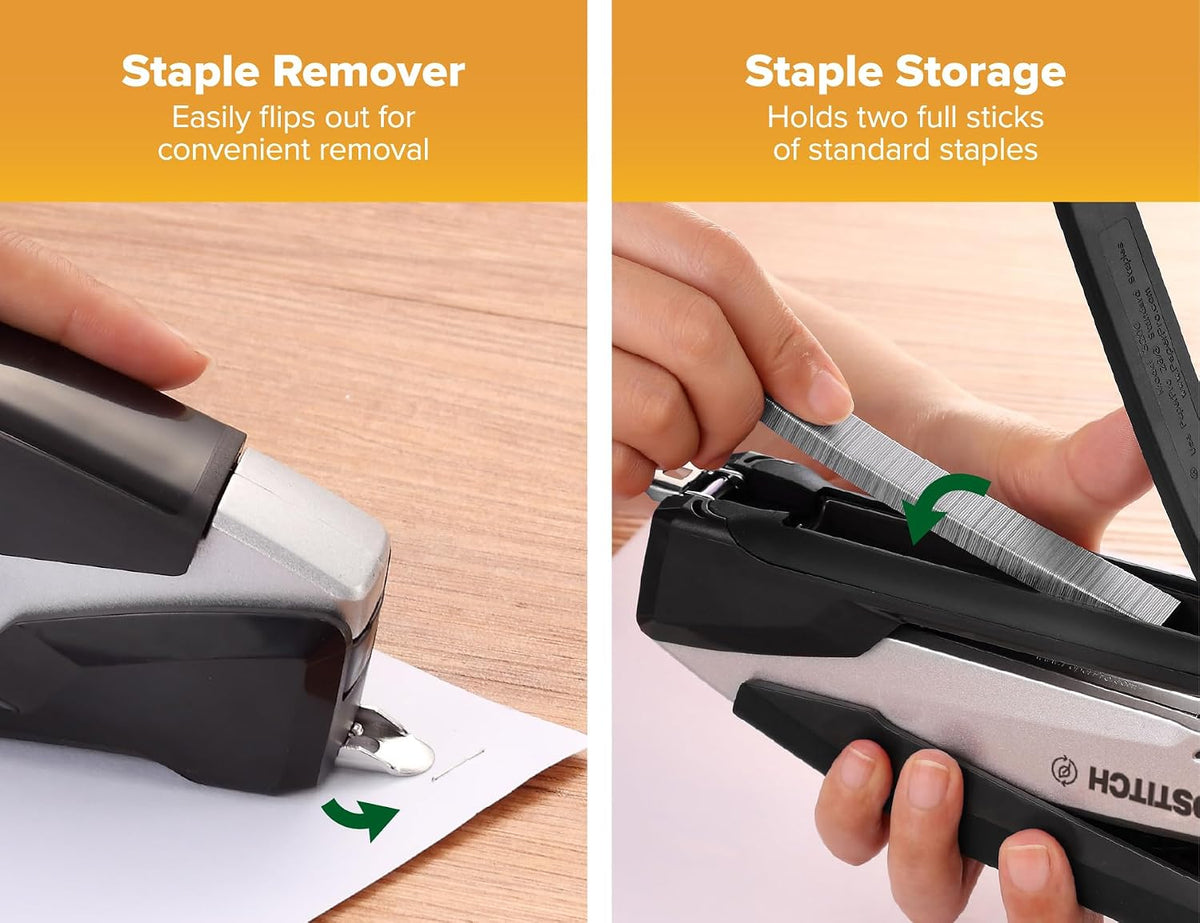 PaperPro(R) Prodigy(R) Stapler, Metallic Black/Silver, 0