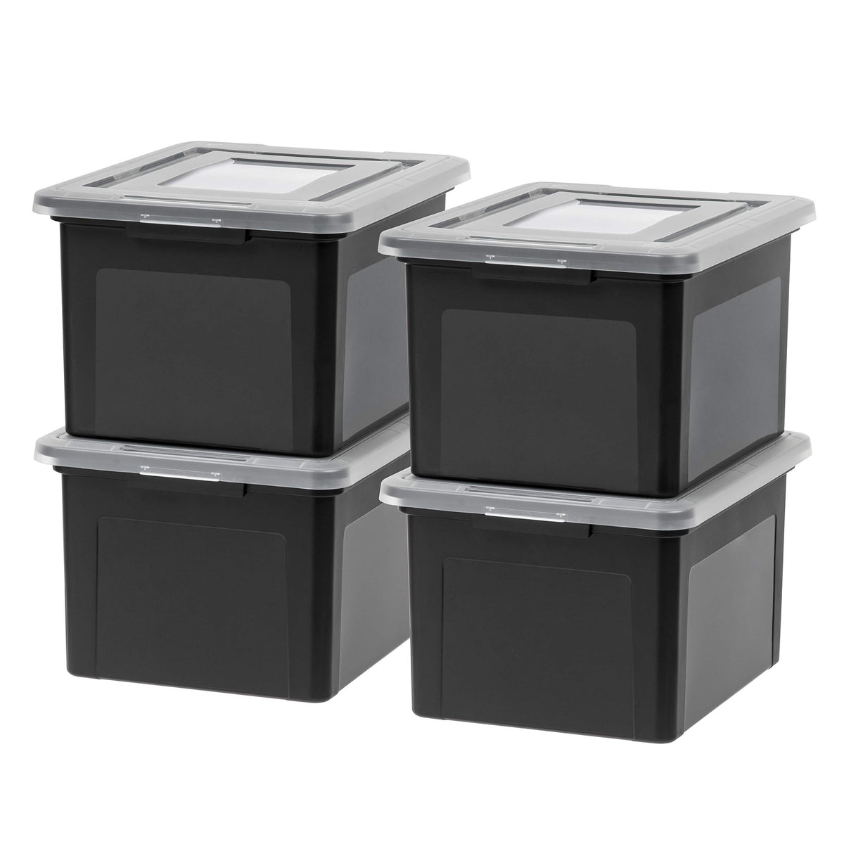 IRIS USA 6-Drawer Rolling Storage Cart, Black/Clear
