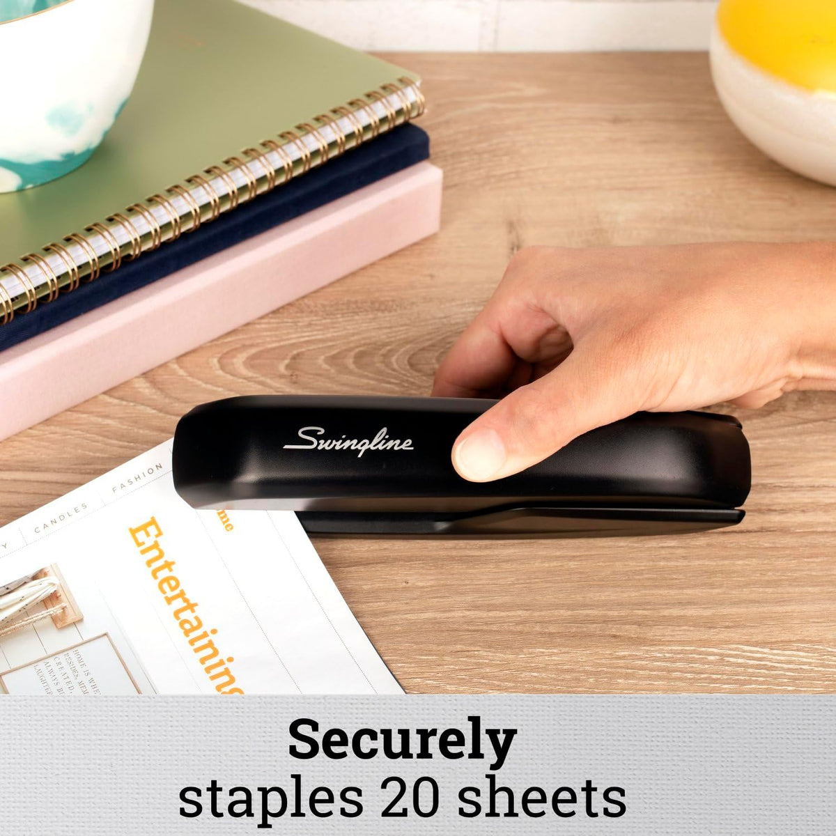 Swingline Standard Stapler, 20 Sheet Capacity, Eco Version, Jam Free, 2 Pack, Black (54501)