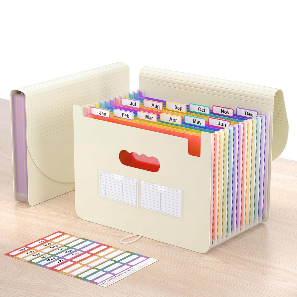 ThinkTex Accordion File Organizer, 12 - Pocket Expanding File Folders