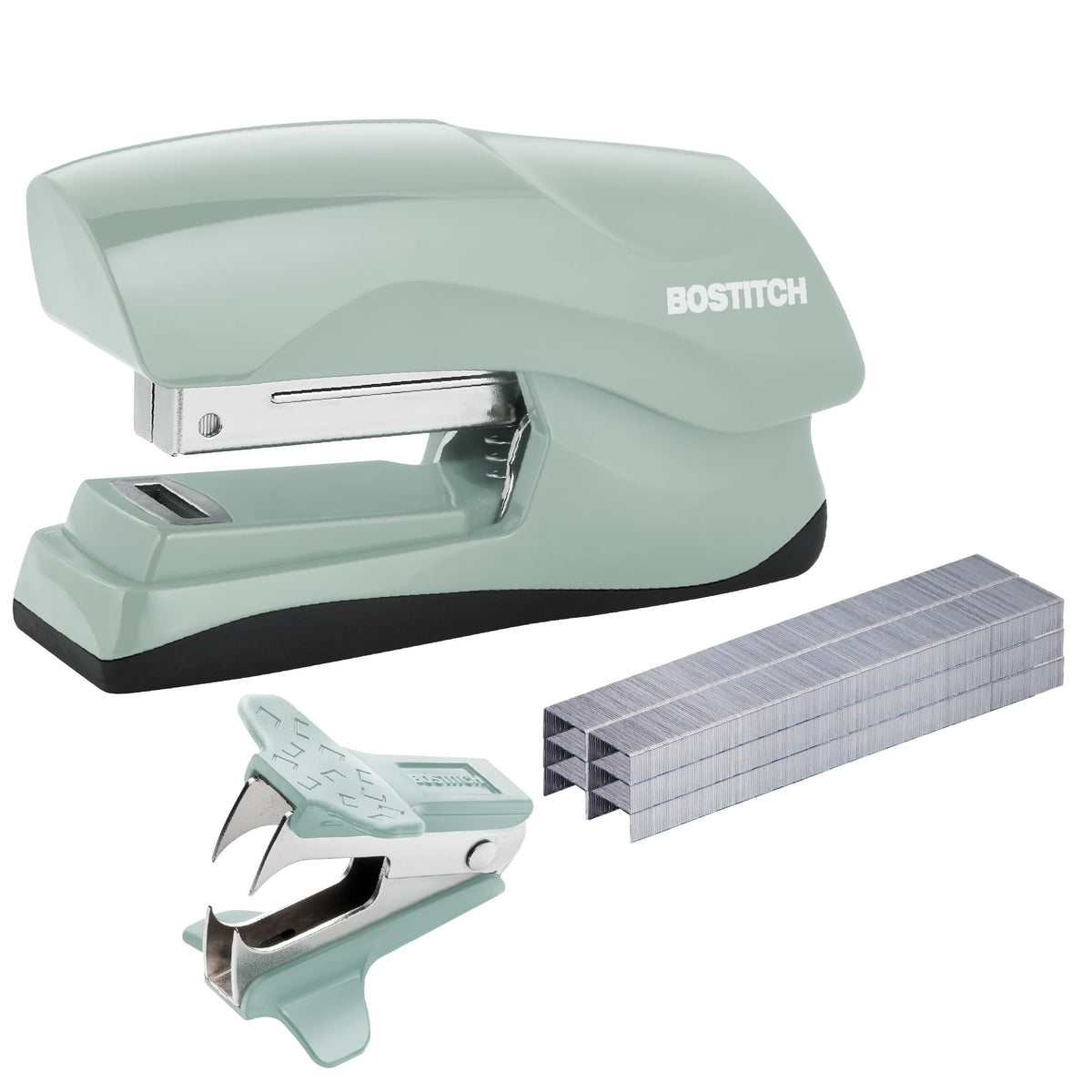 Bostitch Office Heavy Duty 40 Sheet with 1250 Staples and Staple Remover, No Jam Desktop Stapler, School Bulletin Boards, Office & Classroom, Red (B175-RED-VP)