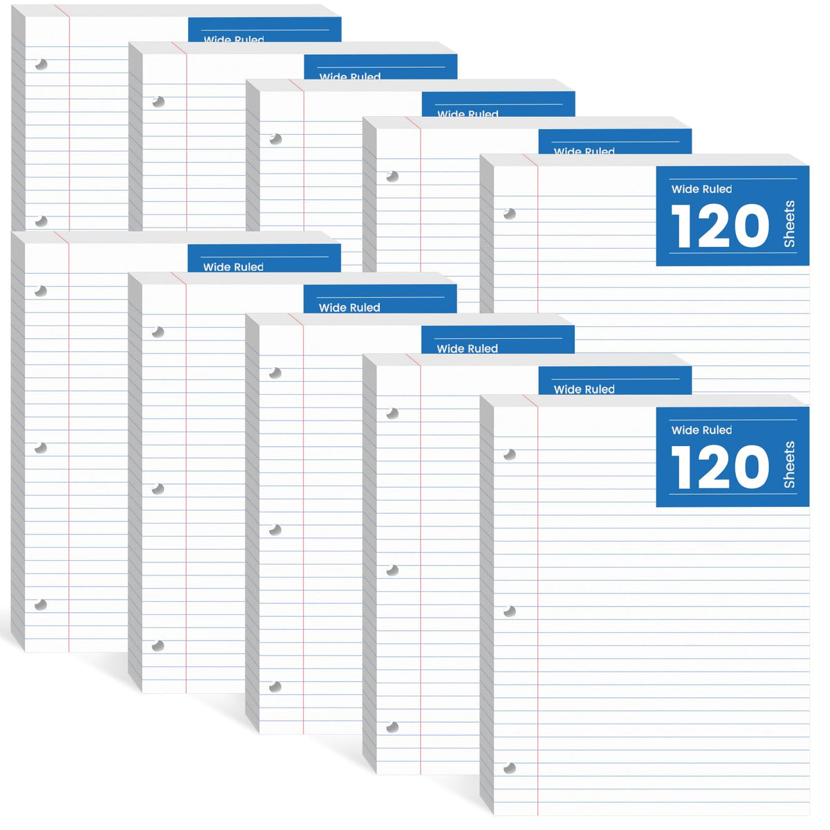 Loose Leaf Paper 8.5x11, Loose Leaf Notebook Paper 240 Sheets Binder Paper