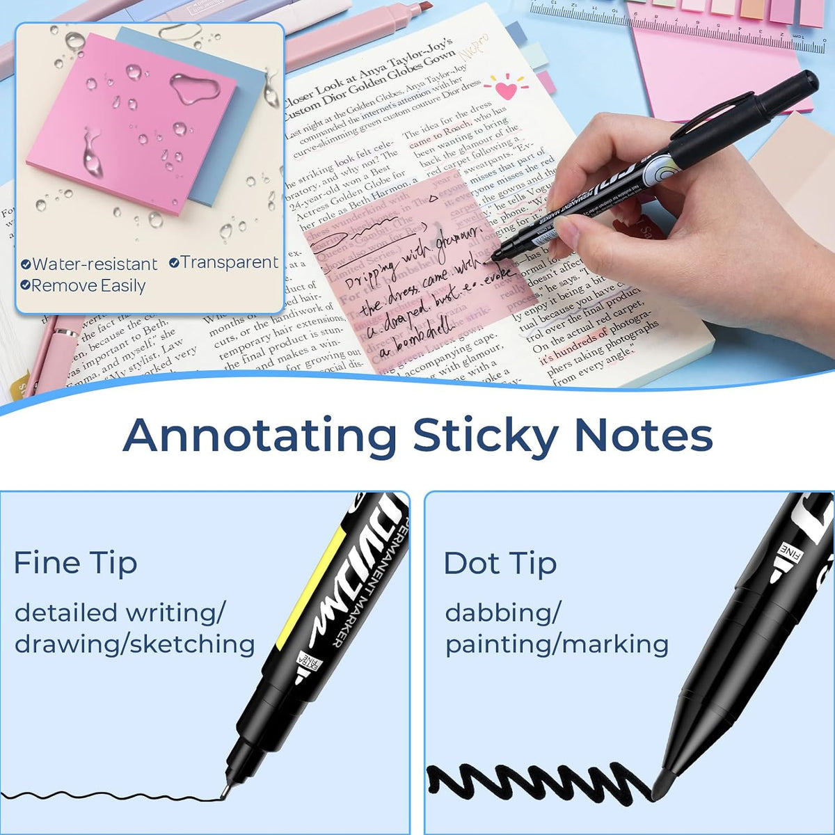 Nicpro 50PCS Cute Spiral Notebook Stationary Set For Women