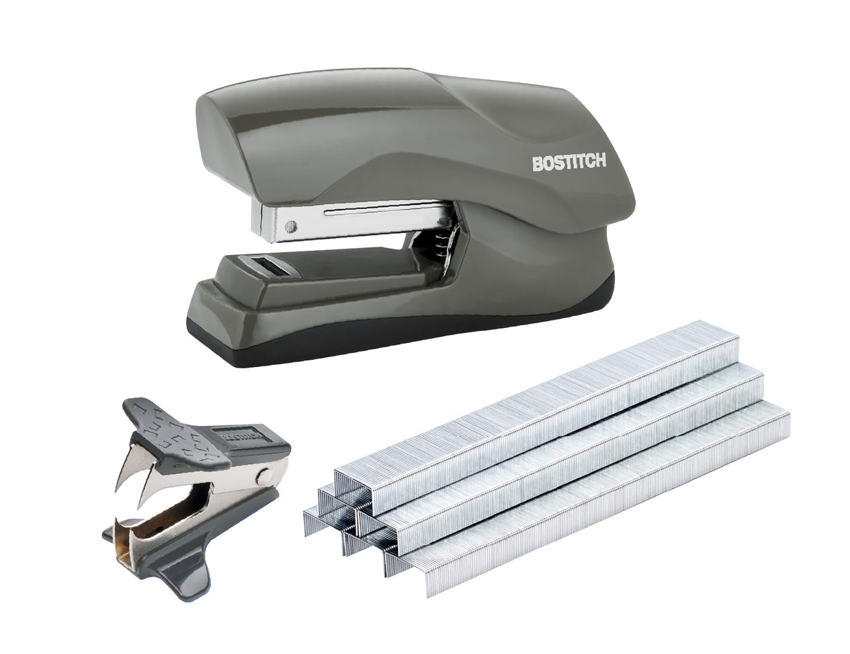 Bostitch Office Heavy Duty 40 Sheet with 1250 Staples and Staple Remover, No Jam Desktop Stapler, School Bulletin Boards, Office & Classroom, Red (B175-RED-VP)