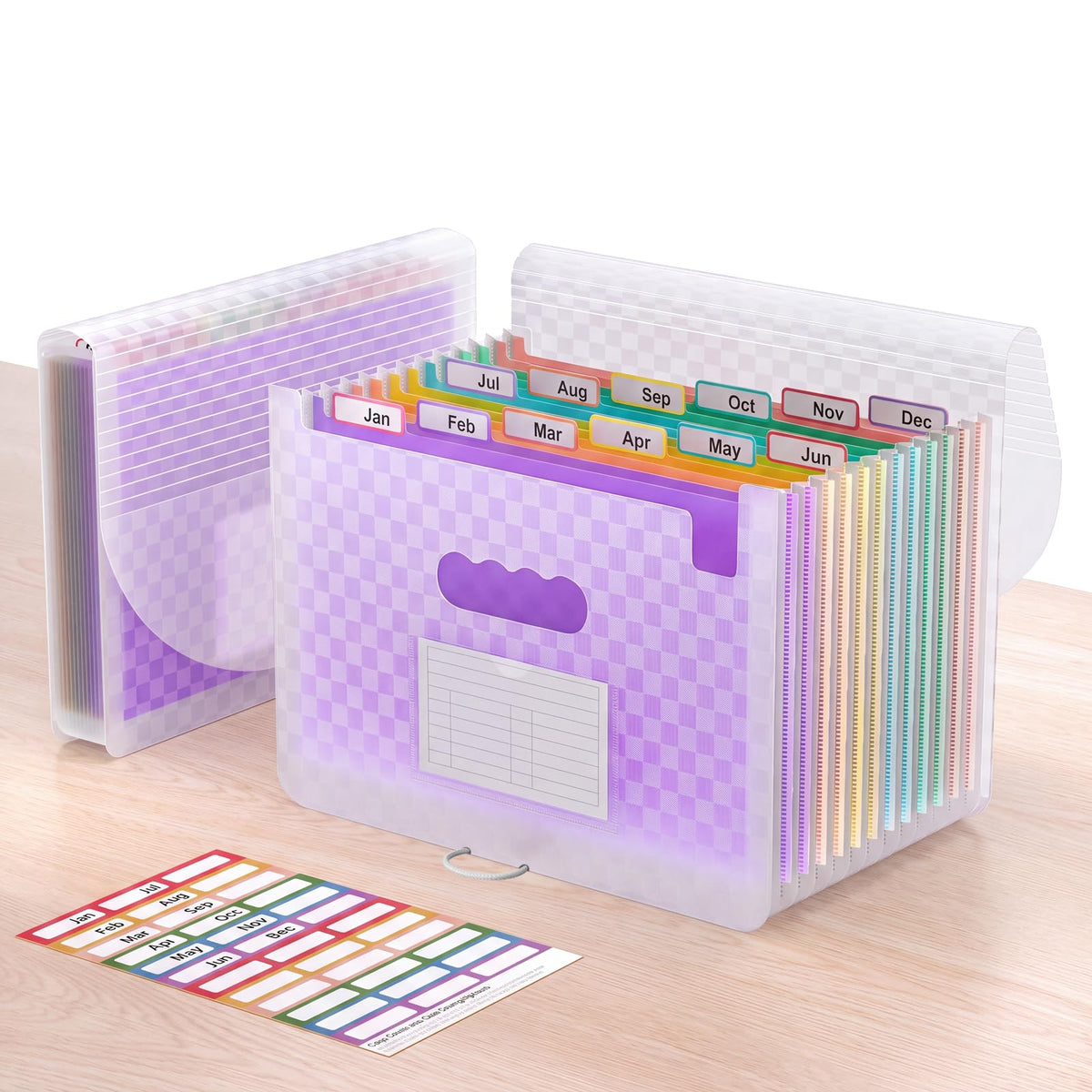 ThinkTex Accordion File Organizer, 12 - Pocket Expanding File Folders