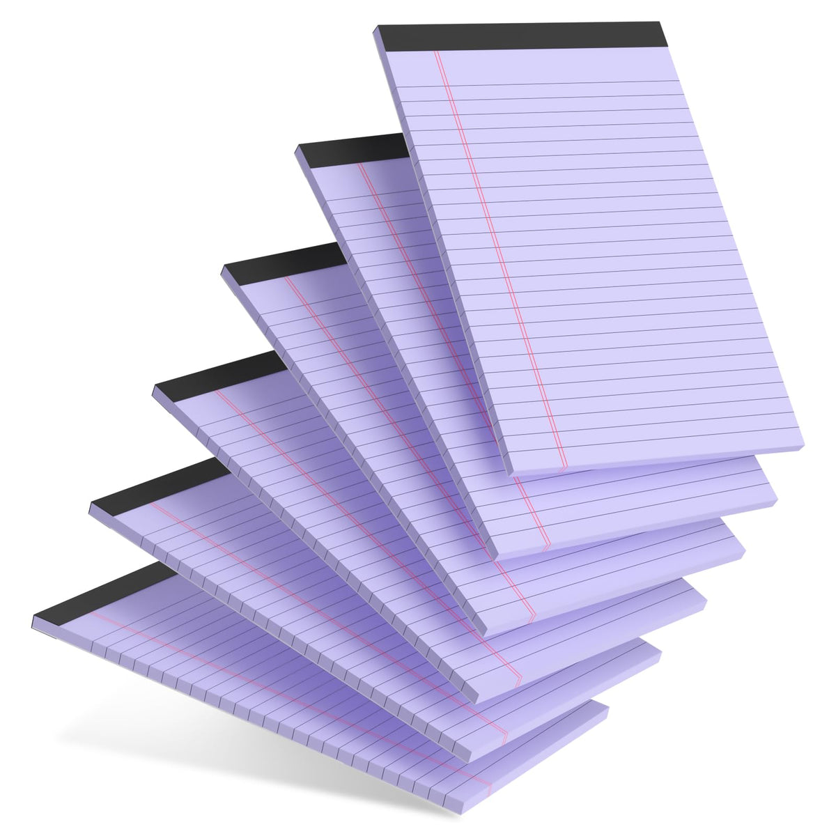 5pcs Small Note Pads 5x8 Notebook College Ruled Legal Pads Color Notepads 5 Pack Study Back Writing Pads 5 x 8 Perforated Narrow Ruled Pads of Paper for School & Office Supplies 30 Sheets/Pack