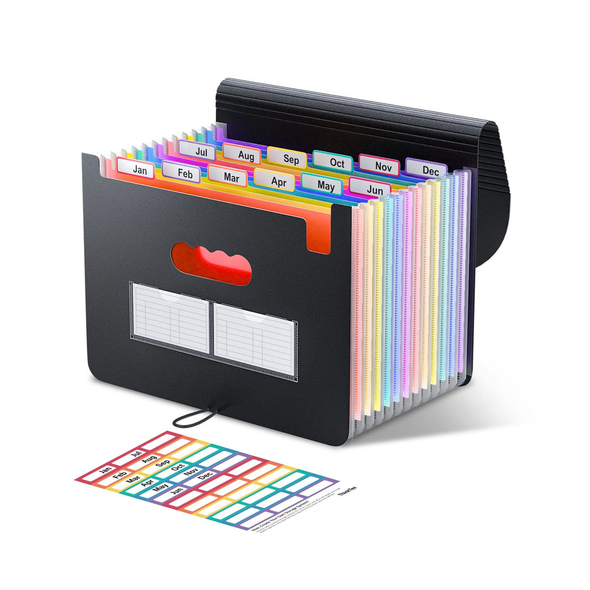 ThinkTex Accordion File Organizer, 12 - Pocket Expanding File Folders