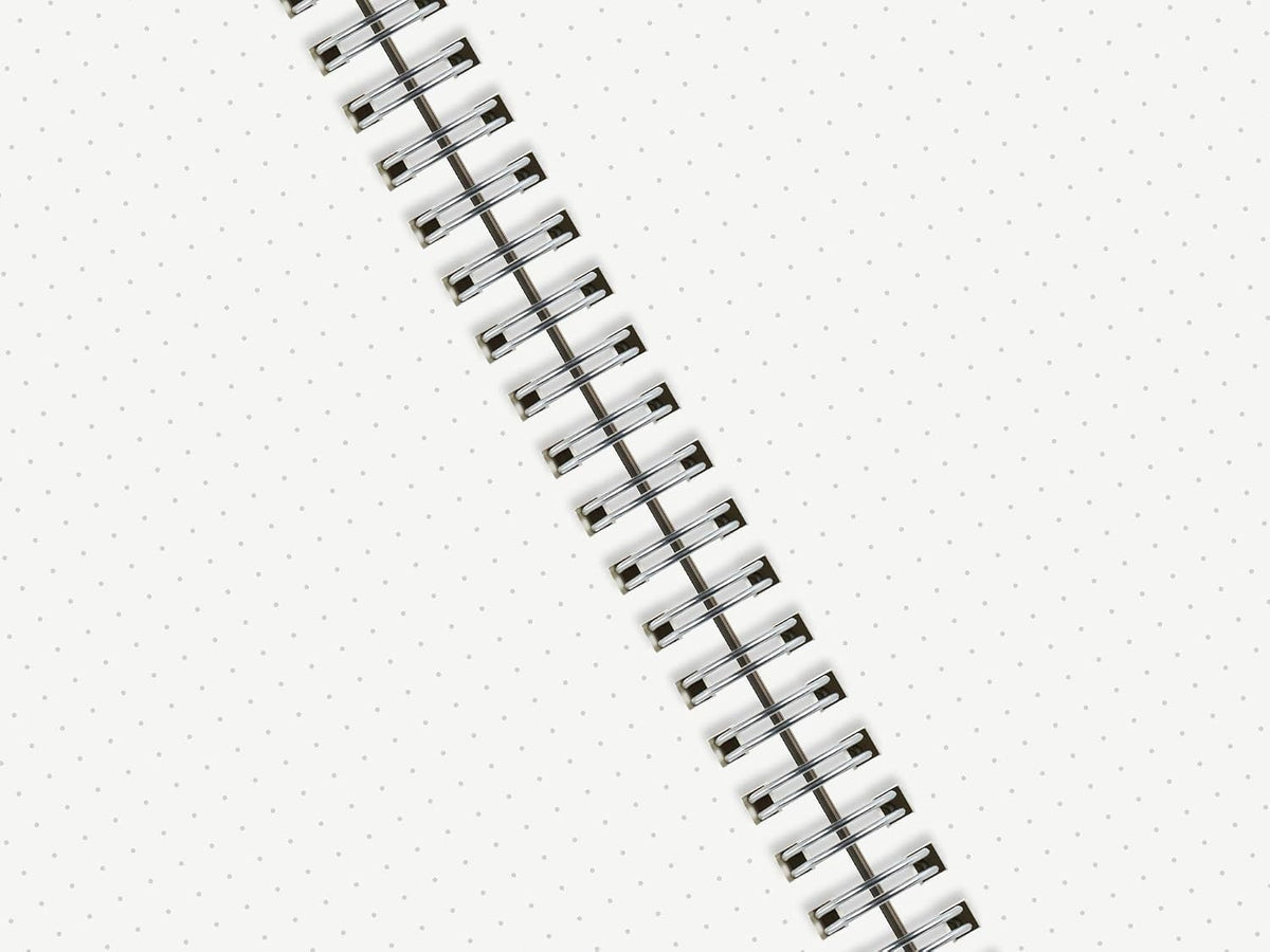 Large Dot Grid Spiral Notebook, 8.5" x 11", Premium 100gsm Ivory White Paper, Sturdy See-Through Cover, 128 Dotted Pages per Notebook(2 Pack) for Home, School, Office, Artist Writing/Drawing