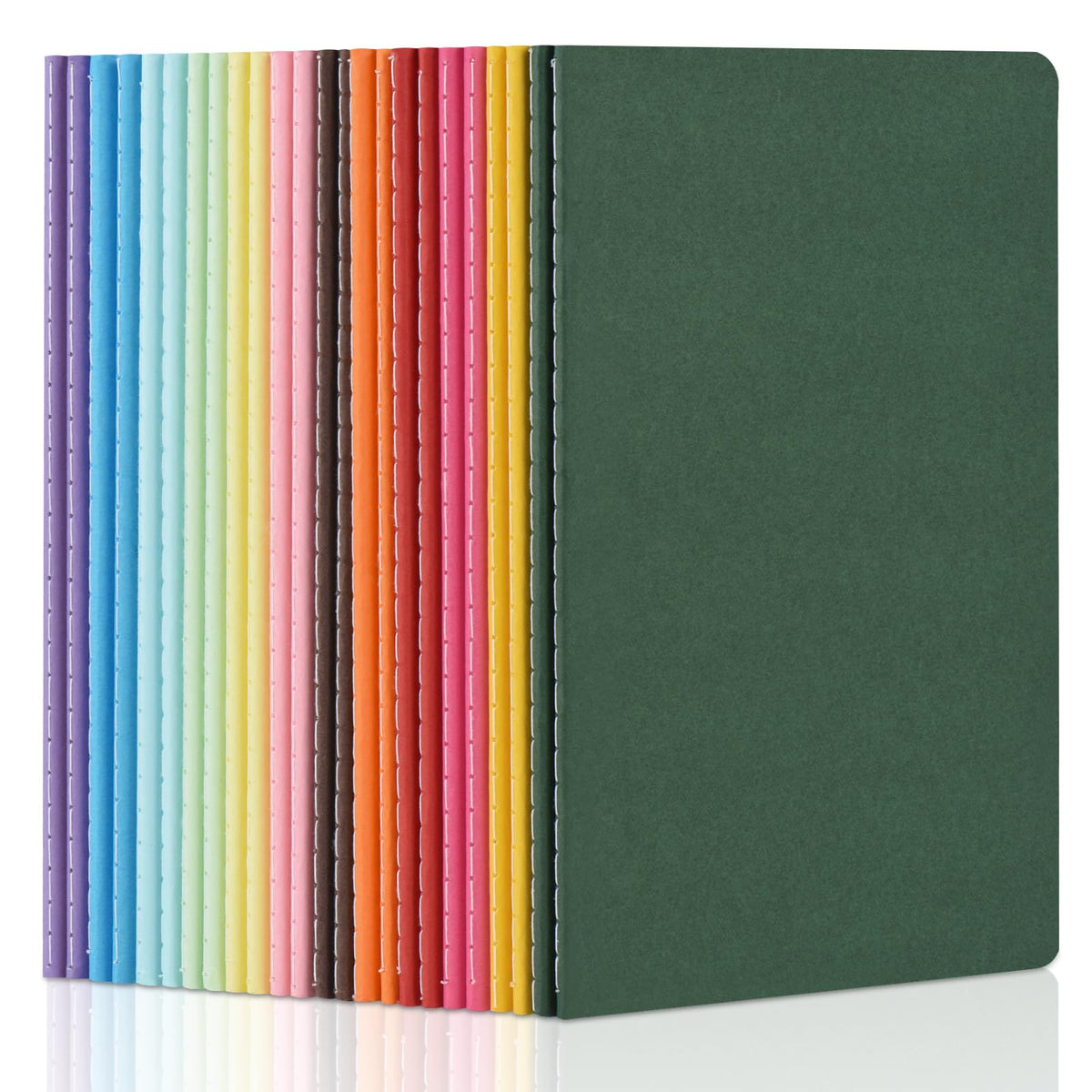 ZCZN 12 Pack Colorful Blank Notebooks Bulk, A5 Journals with 12 Colors, 60 Pages/30 Sheets, 8.3x5.5 Inch, Plain Paper, Travel Writing Journal Notebooks for Work & School