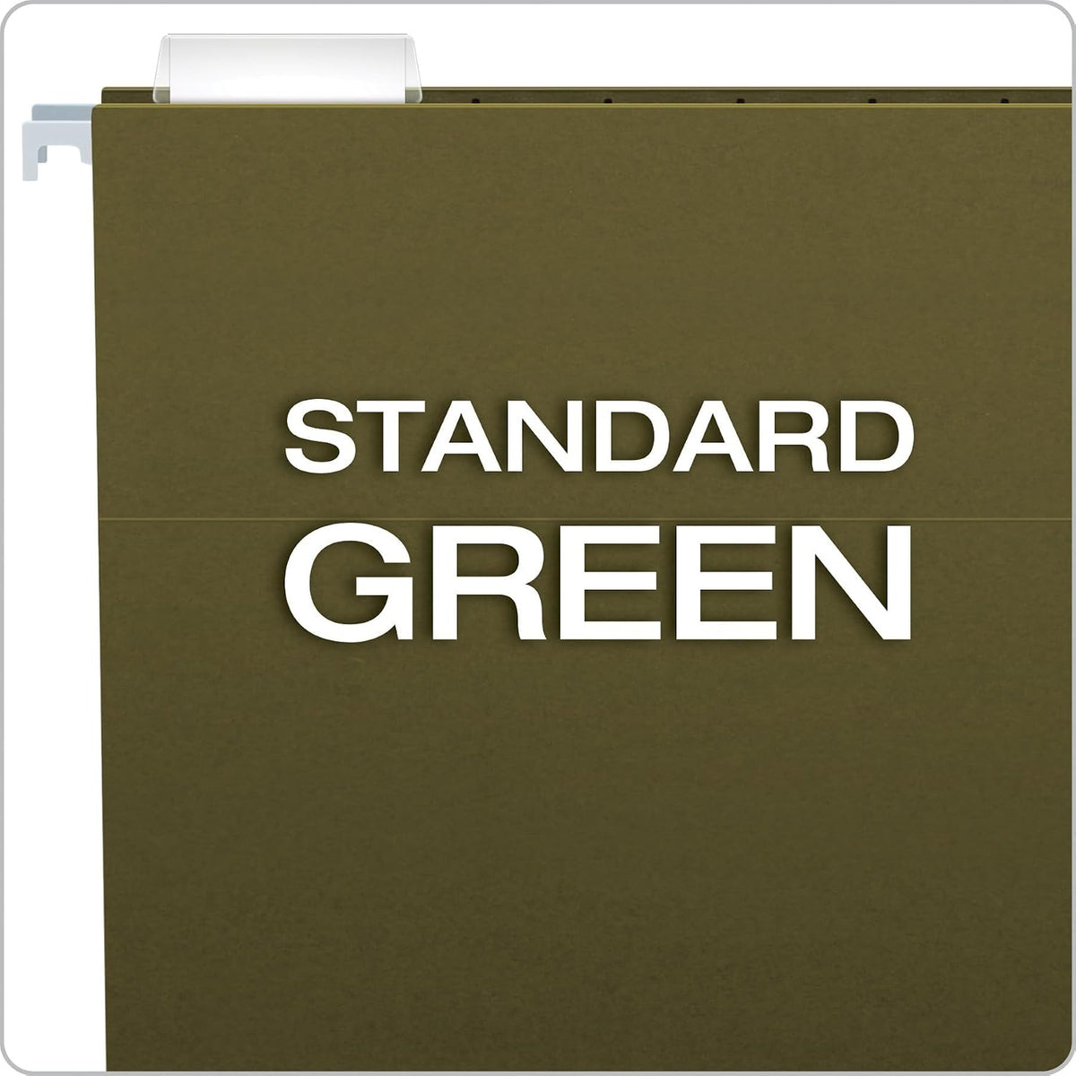 Pendaflex Recycled Hanging File Folders, 25 Pack, Green, Letter Size (8.5" x 11"), 5 Tab Positions, Includes Tabs and Inserts, Eco-Friendly Hanging Files for Office and Document Organization