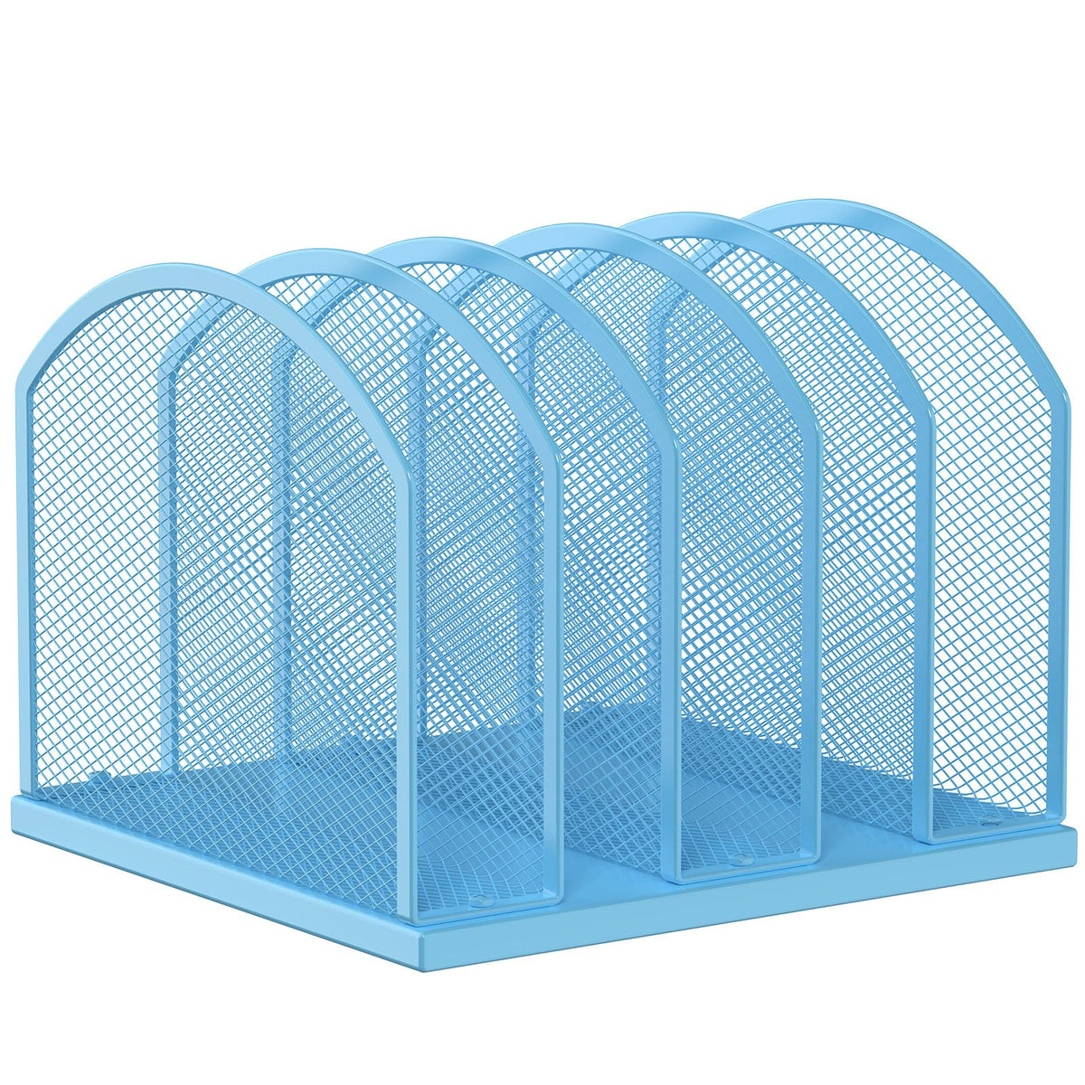 Gawerk 5-Section Vertical Desktop Organizer, 5-Section Mesh File Folder Stand Sorter for Office Home Classroom Organization