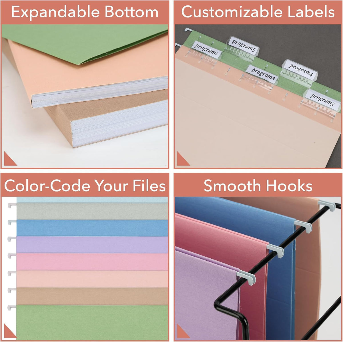 Mr. Pen- Hanging File Folders Bulk, 24 Pack, Letter Size File Folders