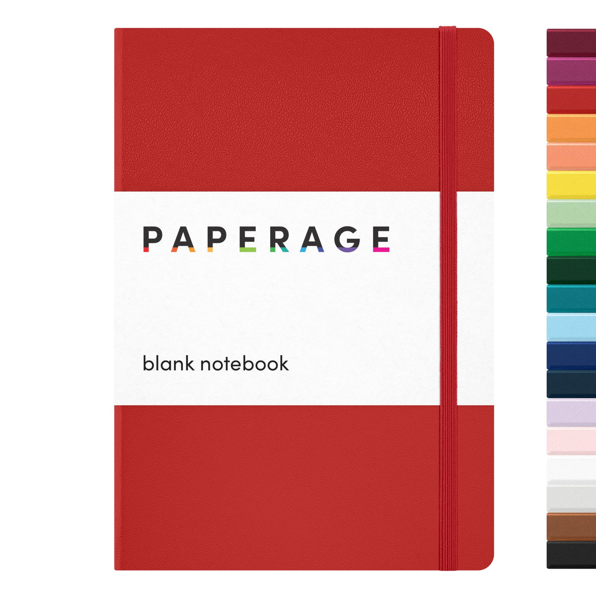 PAPERAGE Lined Journal Notebook, Hardcover Journal for Women & Men, 160 Pages, (5.6 in x 8 in), College Ruled Journaling Notebook for Work, School Supplies & Note Taking, (Black)