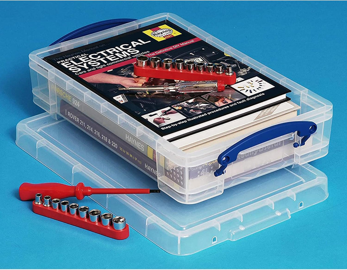 Really Useful Box 4 Liter Plastic Storage File Box Container, 10 Pack