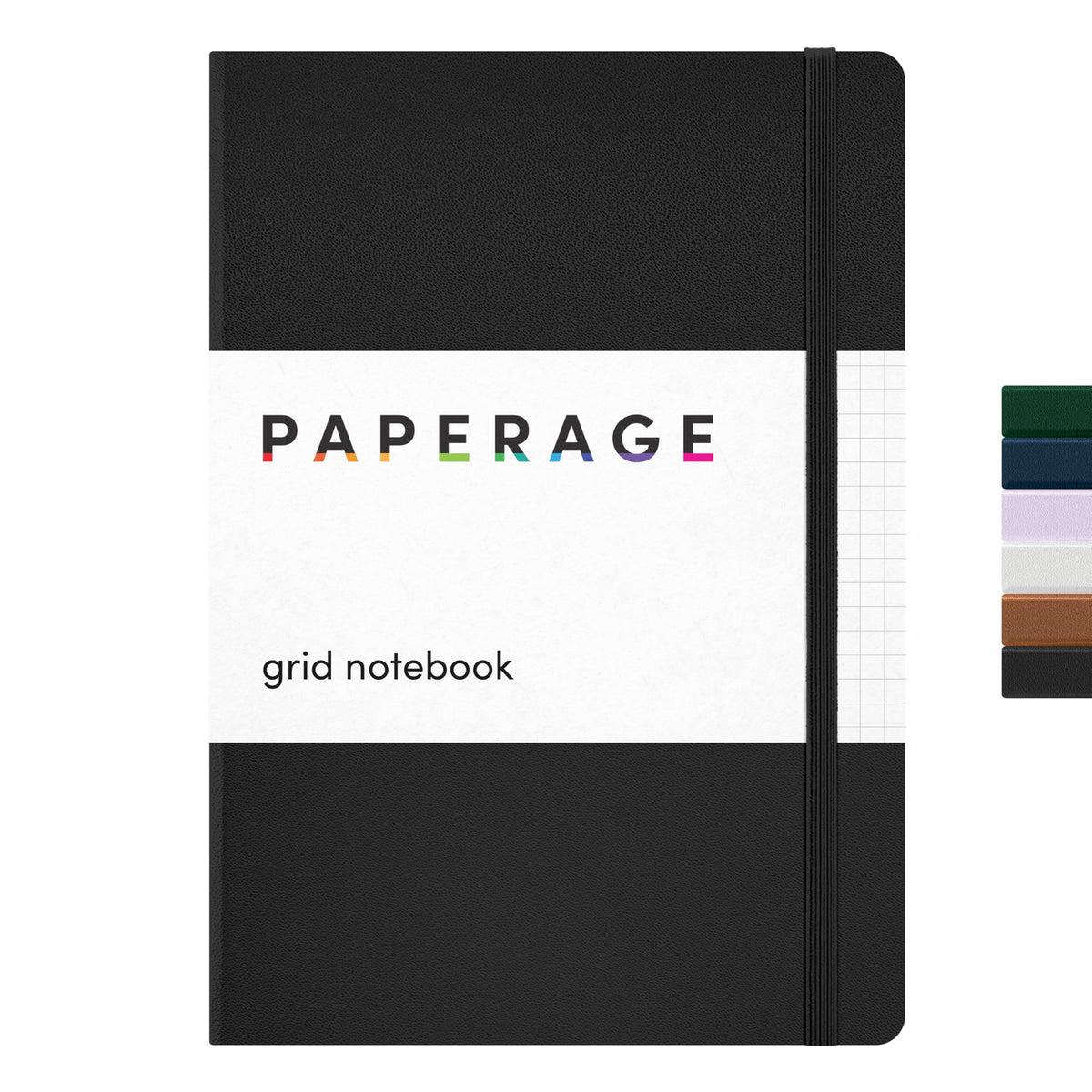 PAPERAGE Lined Journal Notebook, Hardcover Journal for Women & Men, 160 Pages, (5.6 in x 8 in), College Ruled Journaling Notebook for Work, School Supplies & Note Taking, (Black)