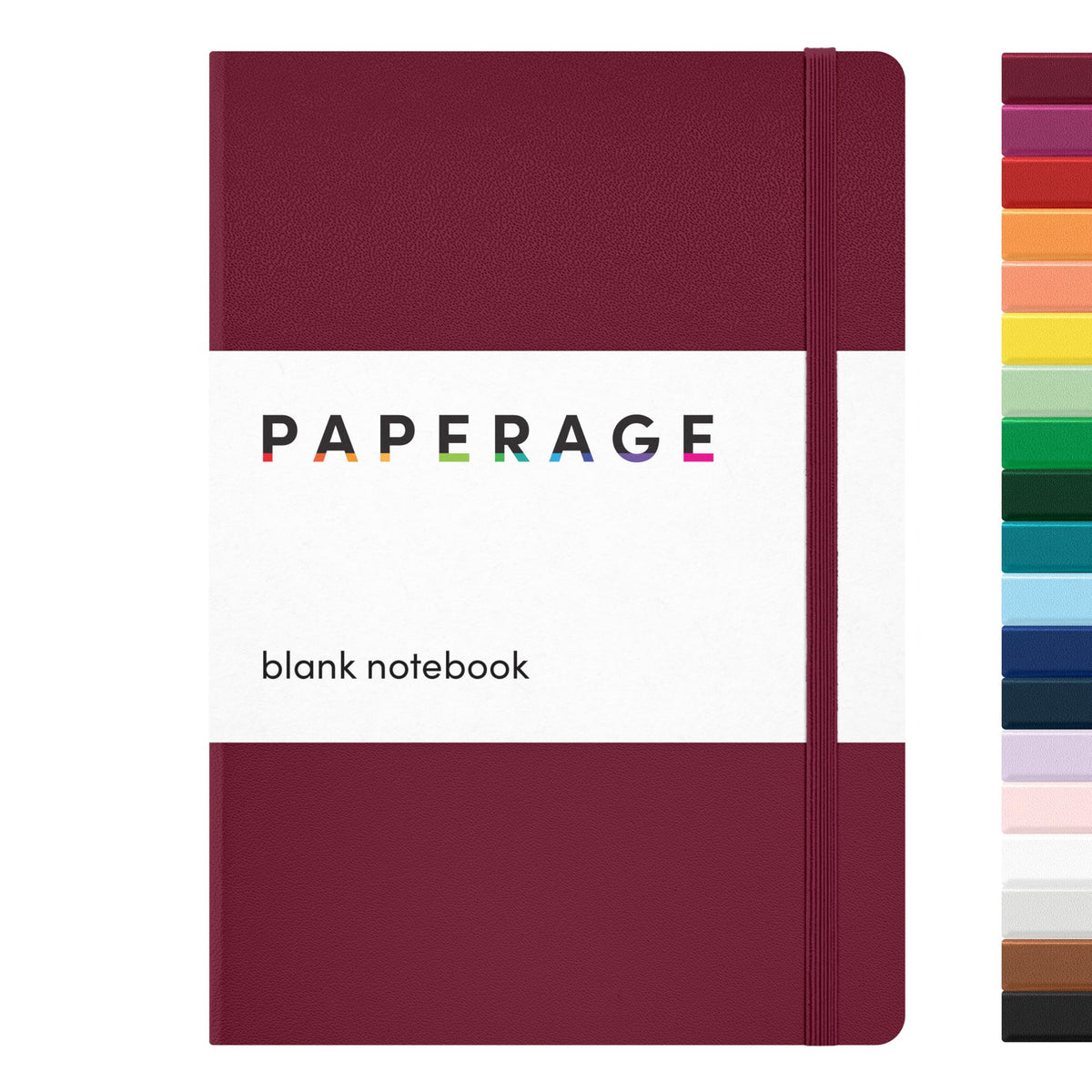 PAPERAGE Lined Journal Notebook, Hardcover Journal for Women & Men, 160 Pages, (5.6 in x 8 in), College Ruled Journaling Notebook for Work, School Supplies & Note Taking, (Black)