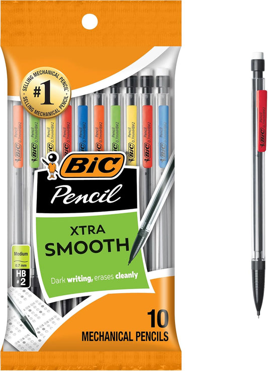BIC Xtra-Smooth Mechanical Pencils, Medium Point, 0.7mm, 10-Count Pack