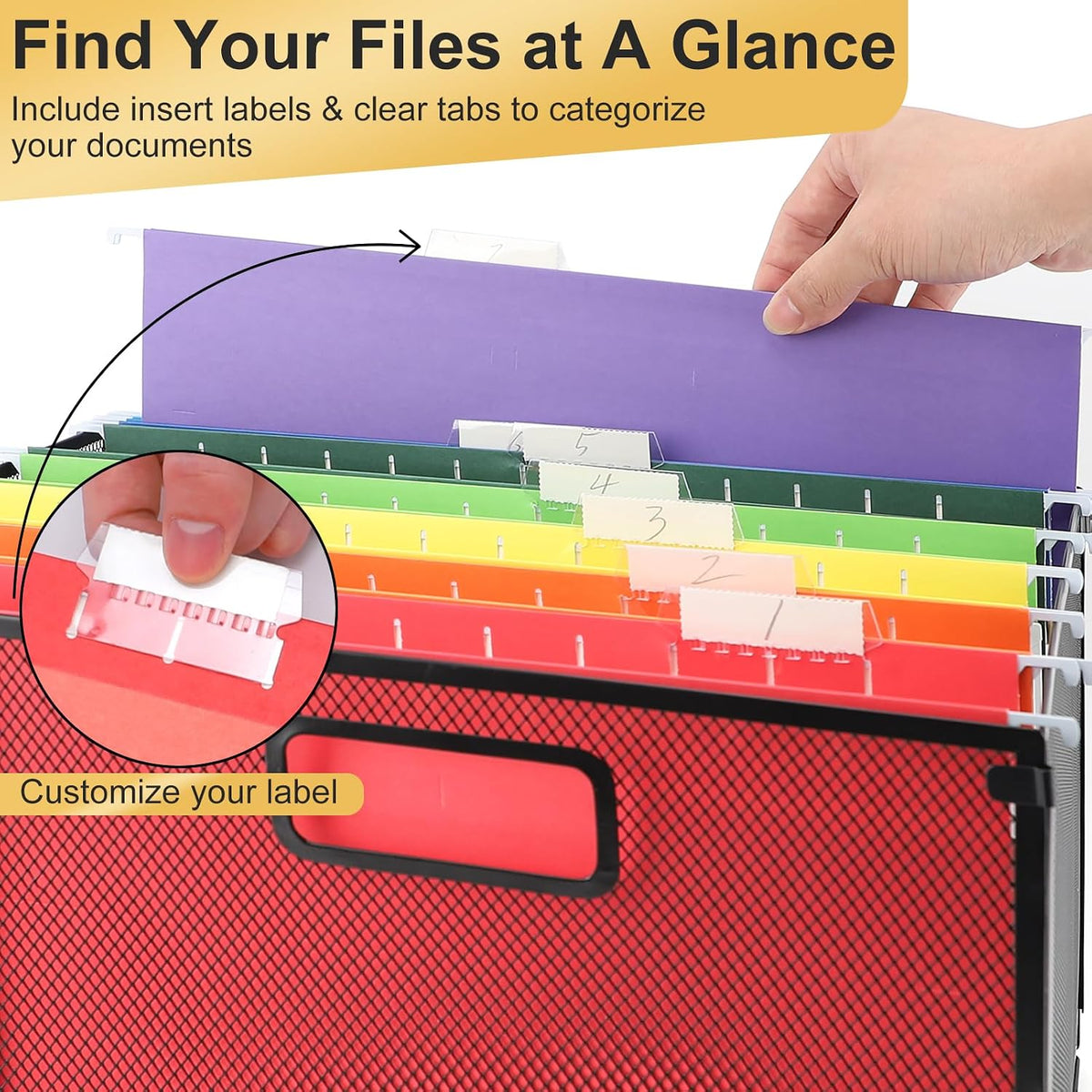 Hanging File Folders Legal Size, 30 Pack File Folders with 1/5 Cut Adjustable tabs, 2" Expansion, Reinforced Hanging Folders Legal Size, Designed for Legal and Law Office File Organization