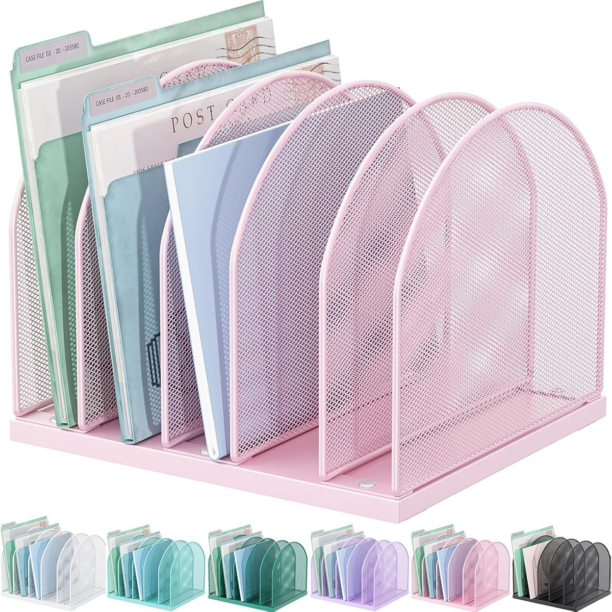 gianotter Desktop File Organizer with 5 Compartments