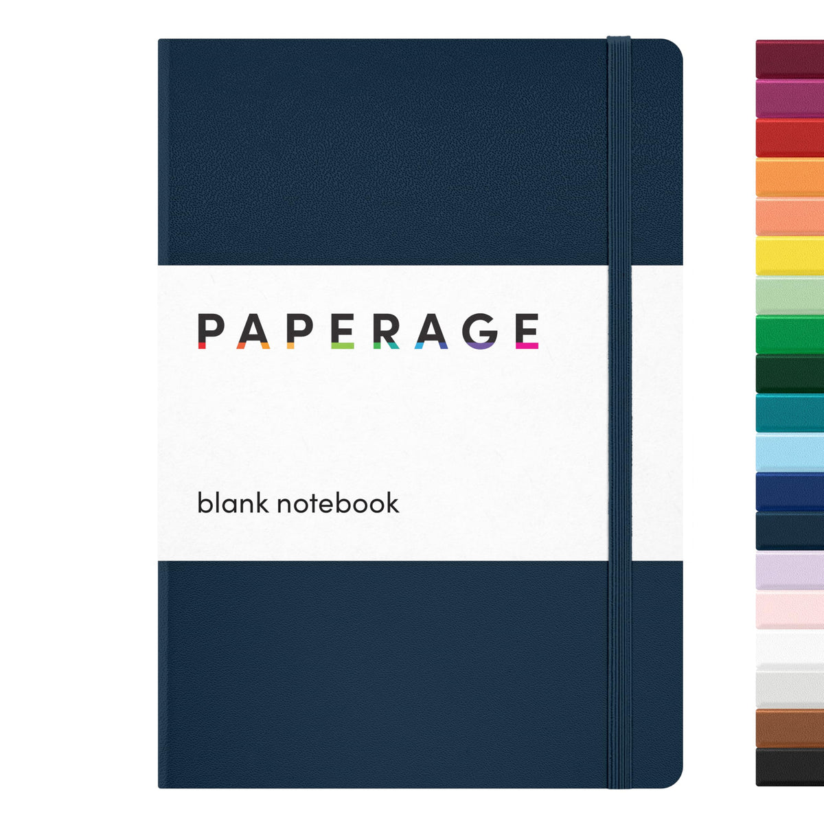 PAPERAGE Lined Journal Notebook, Hardcover Journal for Women & Men, 160 Pages, (5.6 in x 8 in), College Ruled Journaling Notebook for Work, School Supplies & Note Taking, (Black)