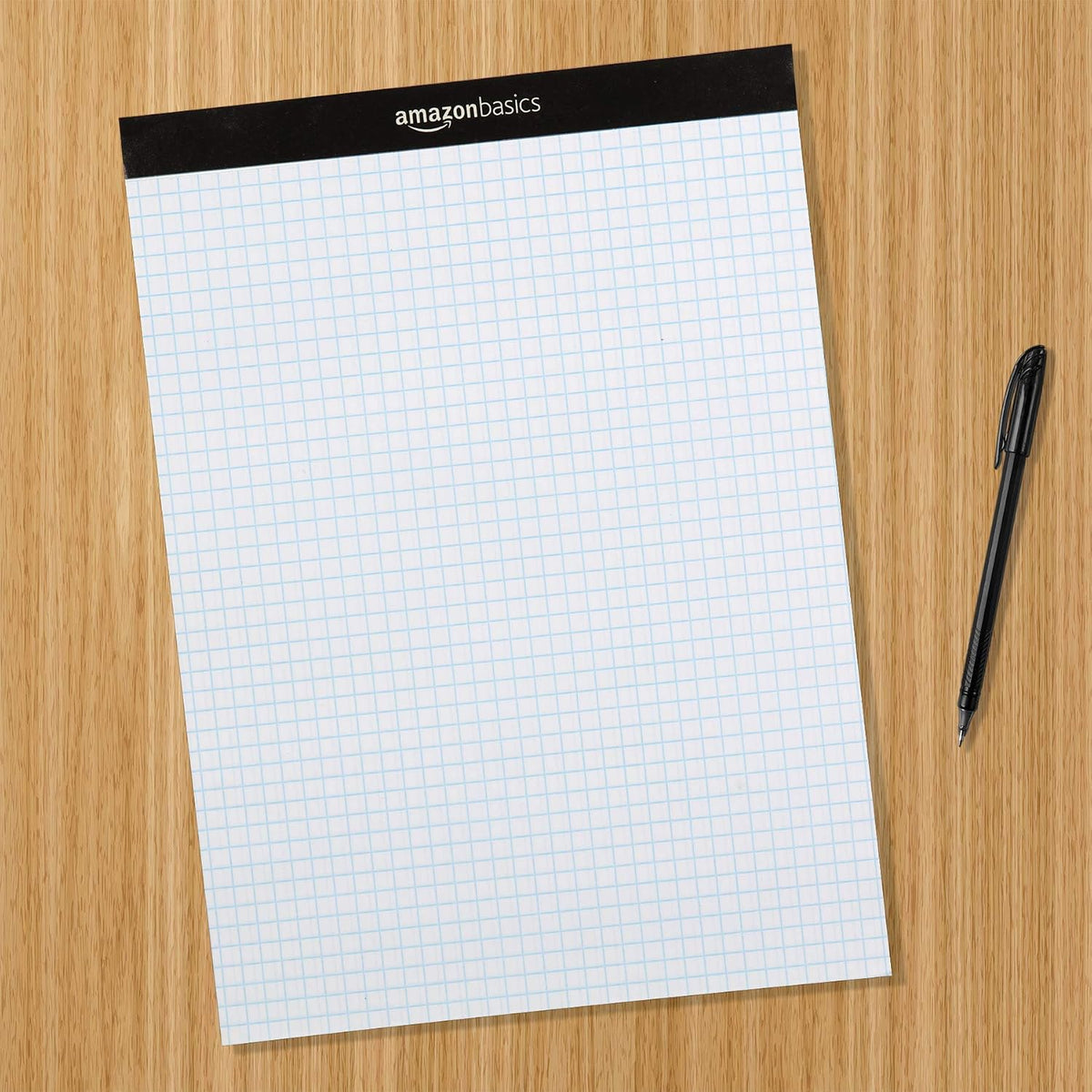 Amazon Basics Quad-Ruled Graph Paper Pad, 4x4 Grid, Perforated Sheets, Letter Size 8.5" x 11", White, 100 Sheets per Pad, 6-Pack (600 Sheets)