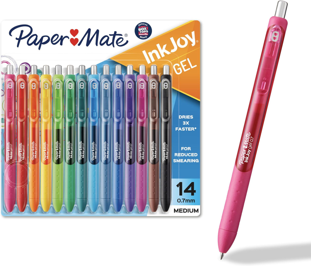 Paper Mate InkJoy Gel Pens, Medium Point, 10 Count - Teacher Supplies, Writing, Journaling, Back to School