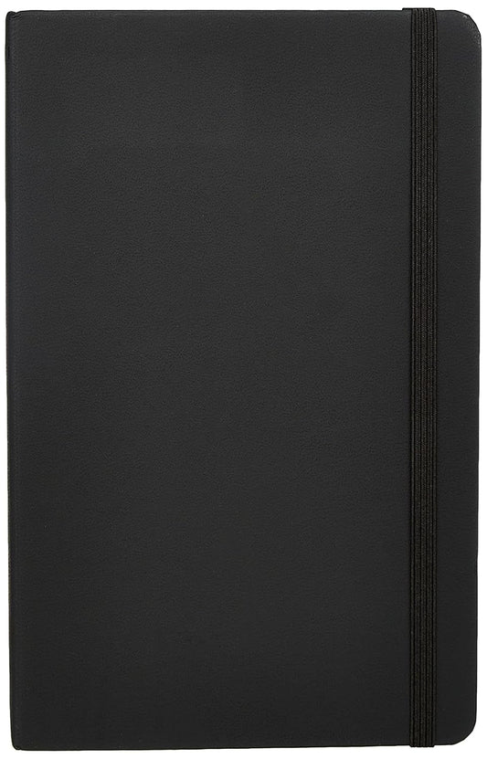 Amazon Basics Classic Grid Notebook for Writing and Note Taking, Hardcover, Graph Ruled, 240 Pages, 5" x 8.25", Black