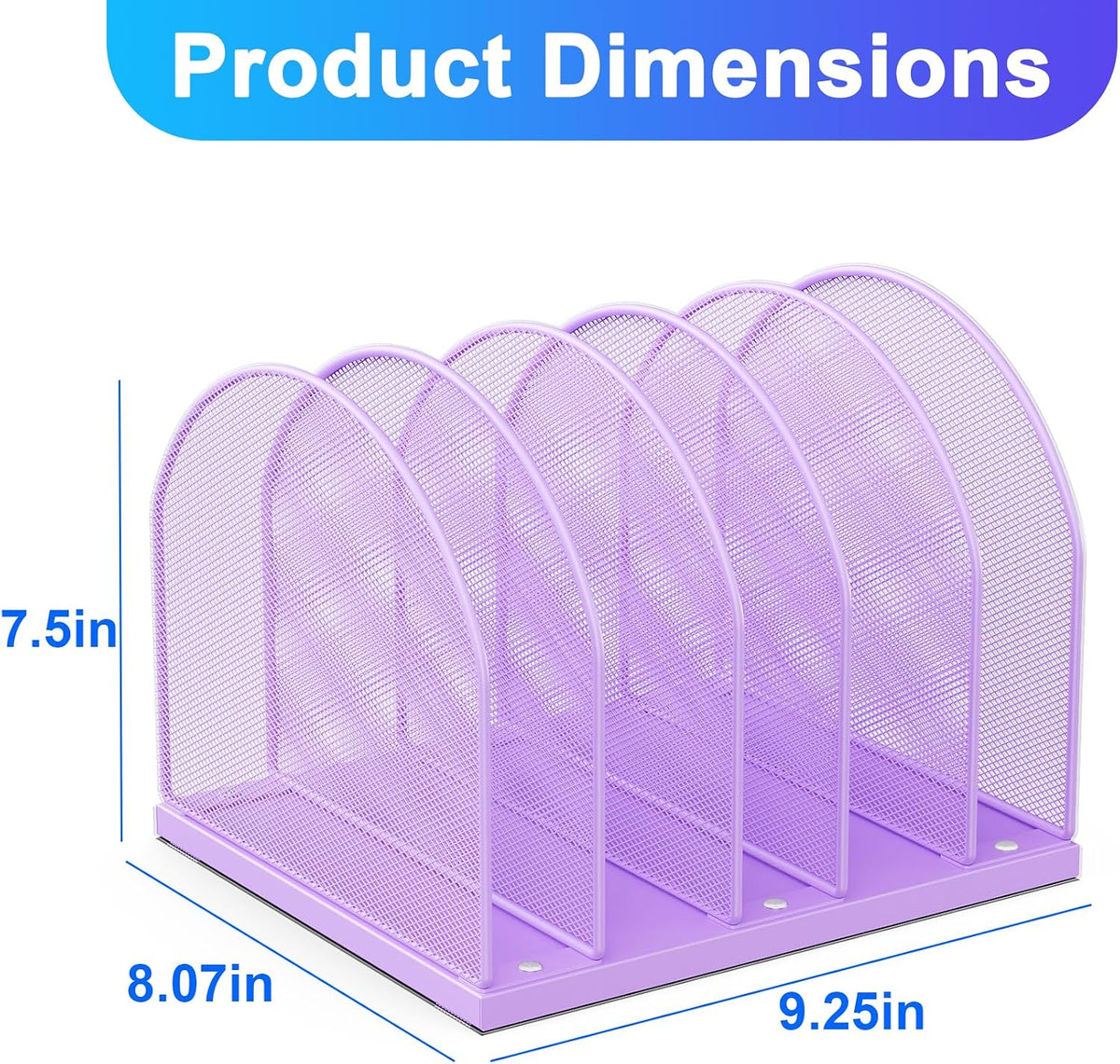 gianotter Desktop File Organizer with 5 Compartments