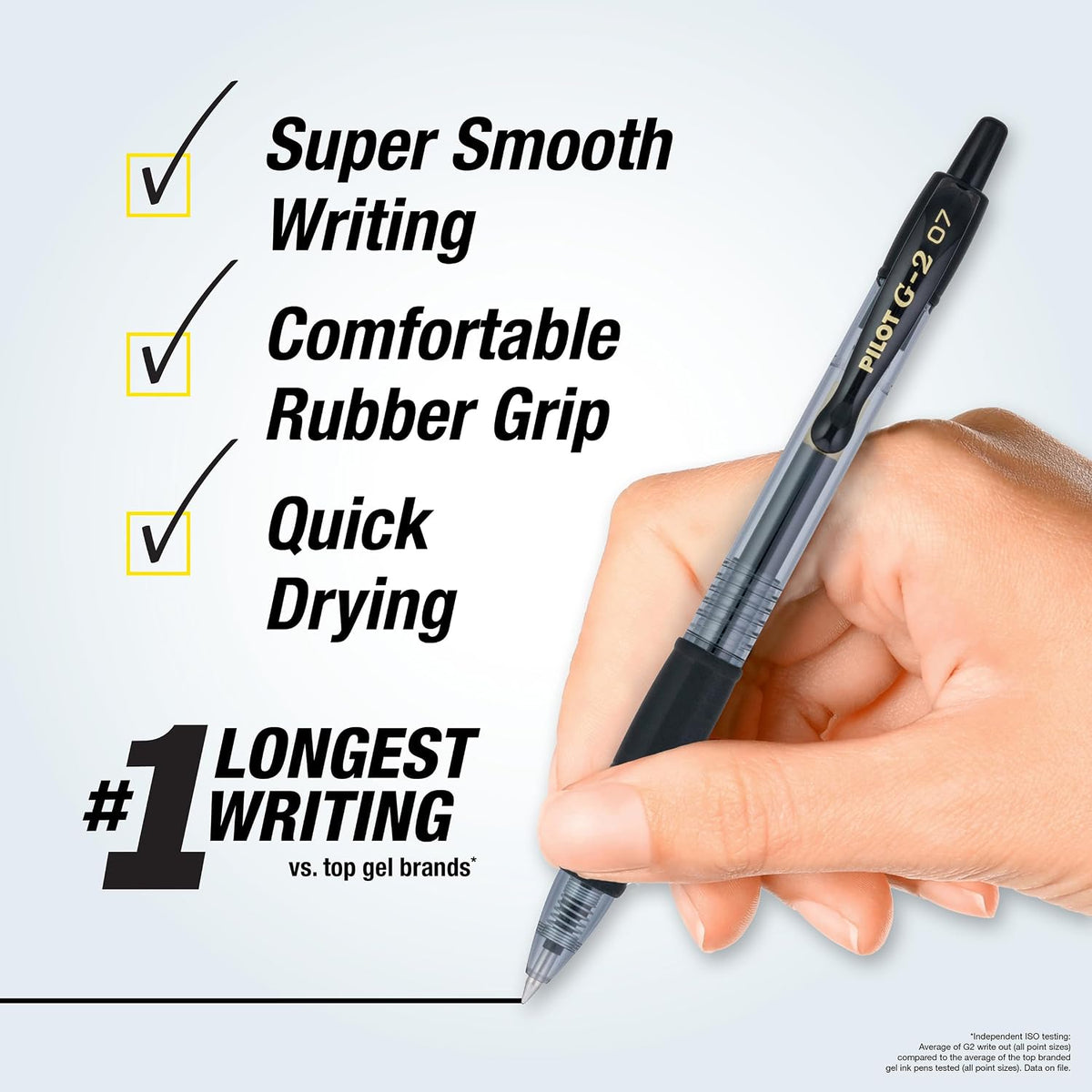 PILOT G2 Premium Rolling Ball Gel Pens, Fine Point, Black Ink, 12 Count
