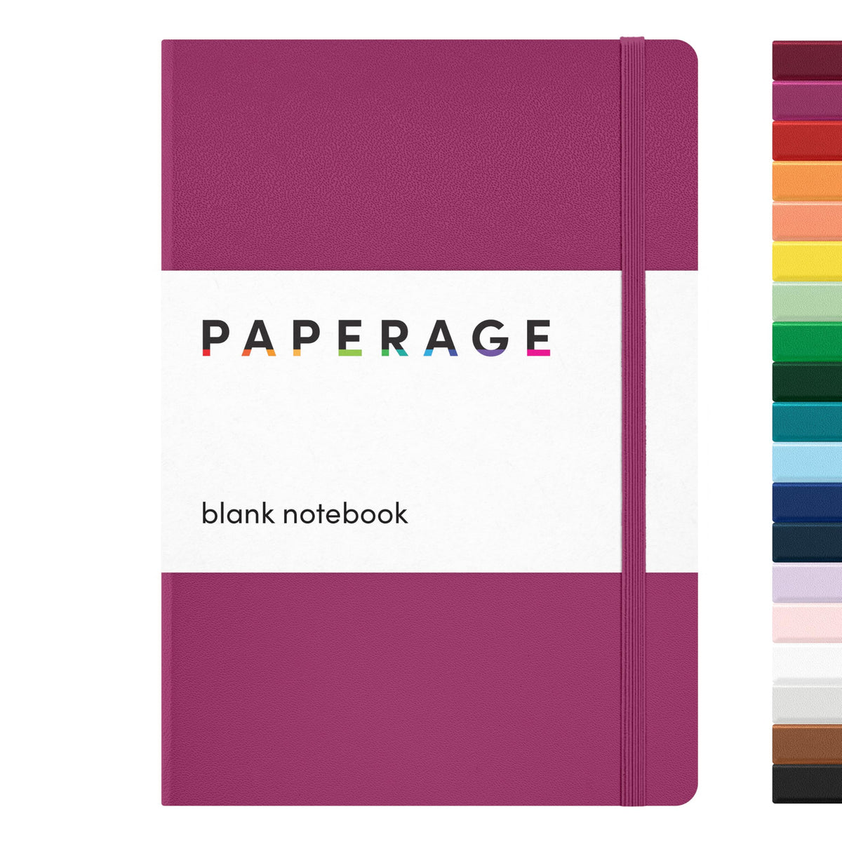 PAPERAGE Lined Journal Notebook, Hardcover Journal for Women & Men, 160 Pages, (5.6 in x 8 in), College Ruled Journaling Notebook for Work, School Supplies & Note Taking, (Black)