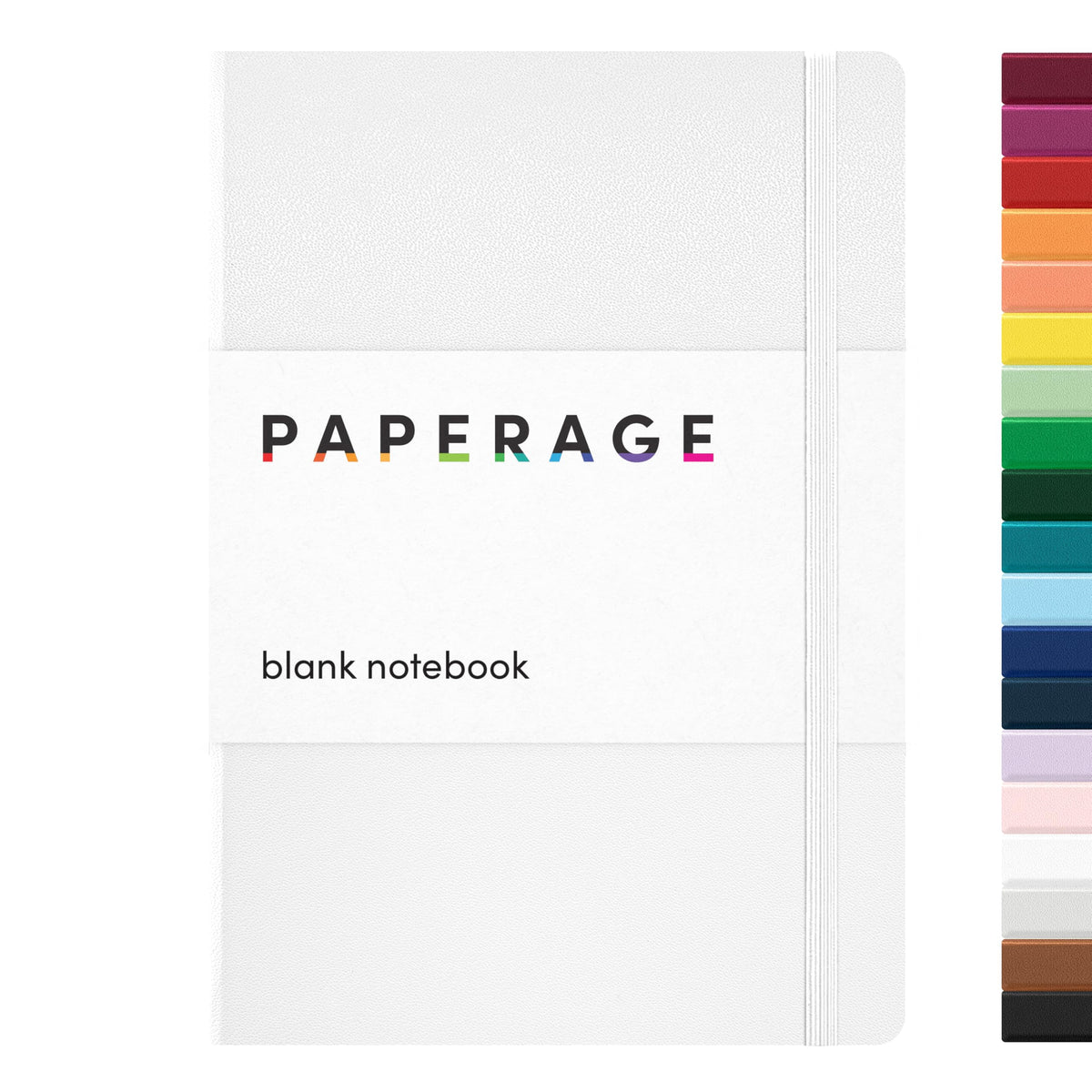 PAPERAGE Lined Journal Notebook, Hardcover Journal for Women & Men, 160 Pages, (5.6 in x 8 in), College Ruled Journaling Notebook for Work, School Supplies & Note Taking, (Black)