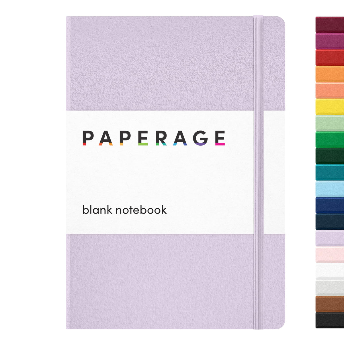 PAPERAGE Lined Journal Notebook, Hardcover Journal for Women & Men, 160 Pages, (5.6 in x 8 in), College Ruled Journaling Notebook for Work, School Supplies & Note Taking, (Black)