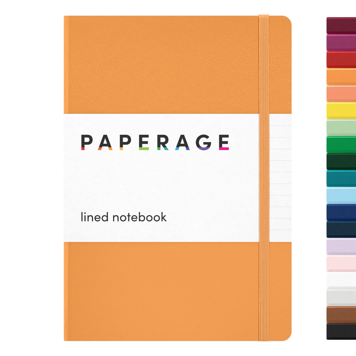 PAPERAGE Lined Journal Notebook, Hardcover Journal for Women & Men, 160 Pages, (5.6 in x 8 in), College Ruled Journaling Notebook for Work, School Supplies & Note Taking, (Black)