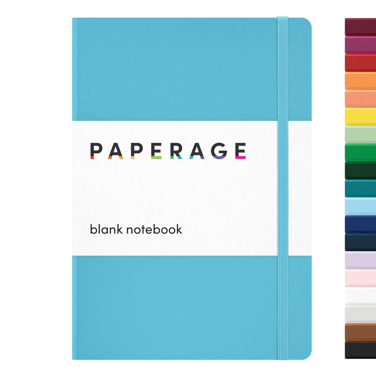 PAPERAGE Lined Journal Notebook, Hardcover Journal for Women & Men, 160 Pages, (5.6 in x 8 in), College Ruled Journaling Notebook for Work, School Supplies & Note Taking, (Black)