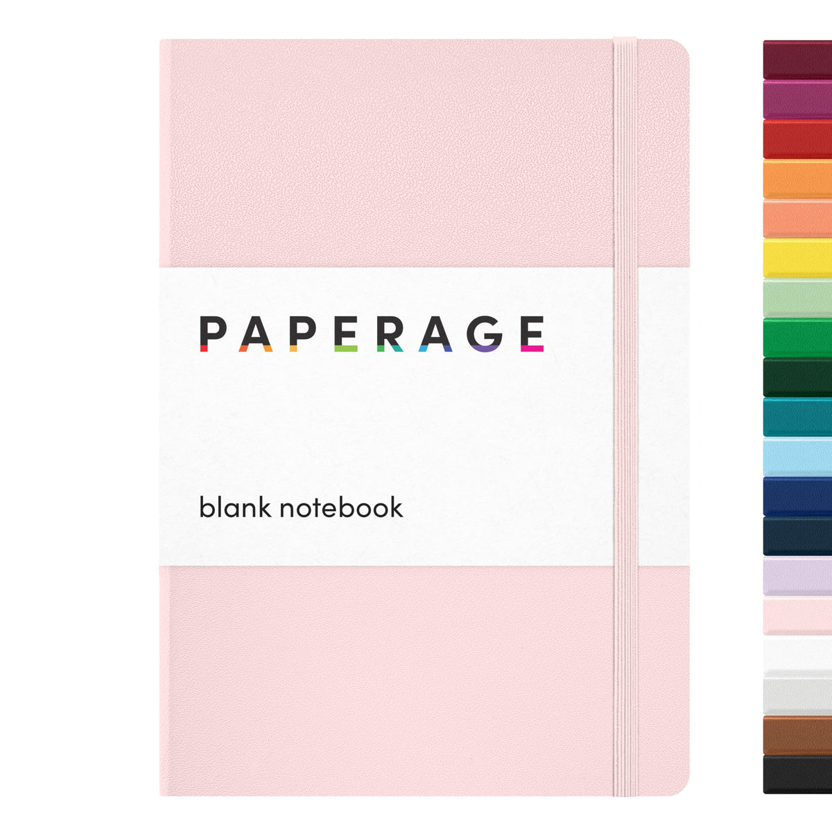 PAPERAGE Lined Journal Notebook, Hardcover Journal for Women & Men, 160 Pages, (5.6 in x 8 in), College Ruled Journaling Notebook for Work, School Supplies & Note Taking, (Black)