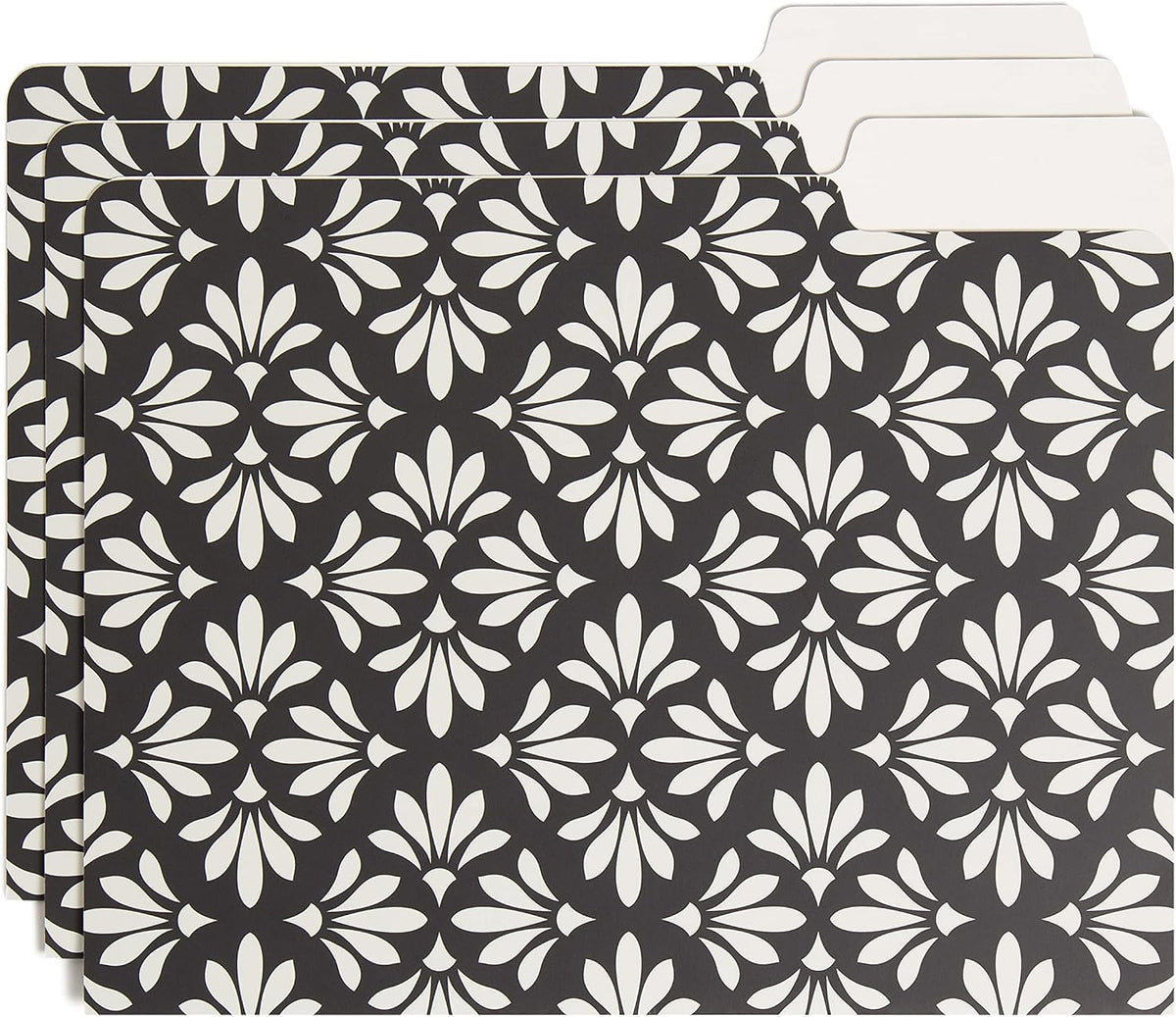 U Brands Fashion File Folders, 9 Count, 1/3-Cut Tabs in Assorted Positions, Letter Size, Office Supplies (Moroccan)