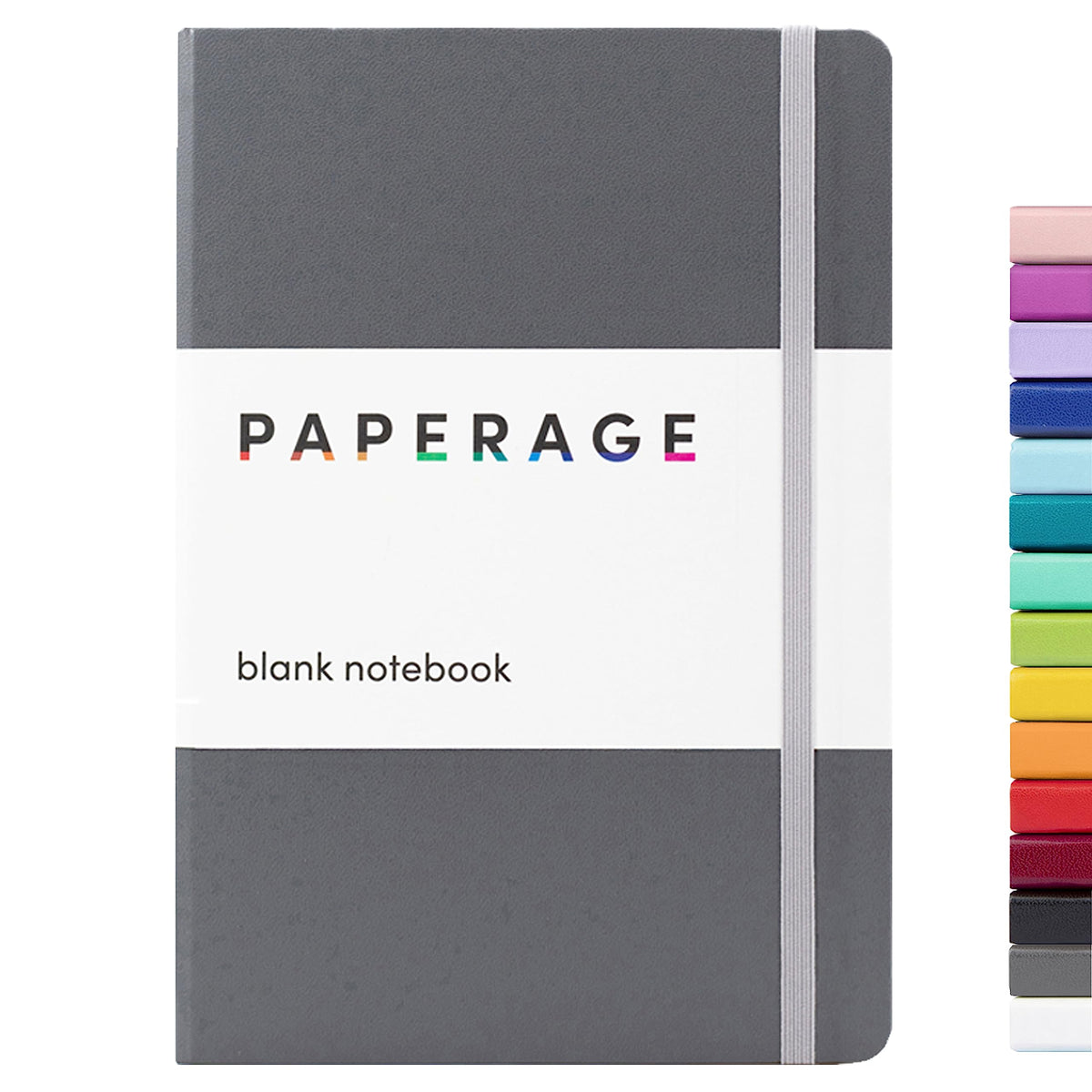 PAPERAGE Lined Journal Notebook, Hardcover Journal for Women & Men, 160 Pages, (5.6 in x 8 in), College Ruled Journaling Notebook for Work, School Supplies & Note Taking, (Black)
