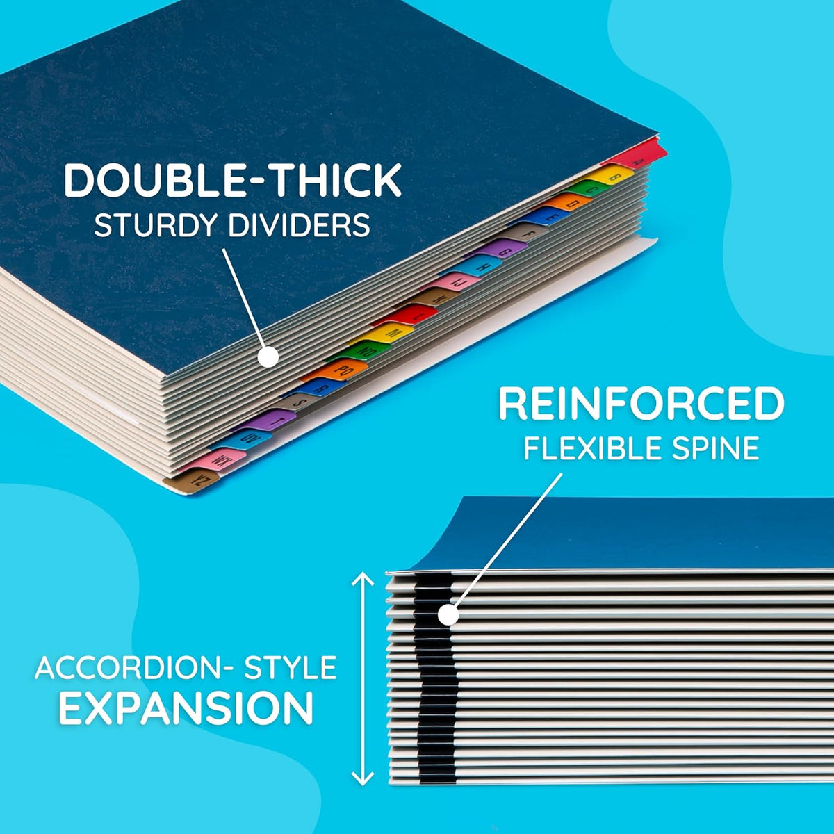 Blue Summit Supplies Expanding Desk File Sorter, Alphabetical, Letter Size