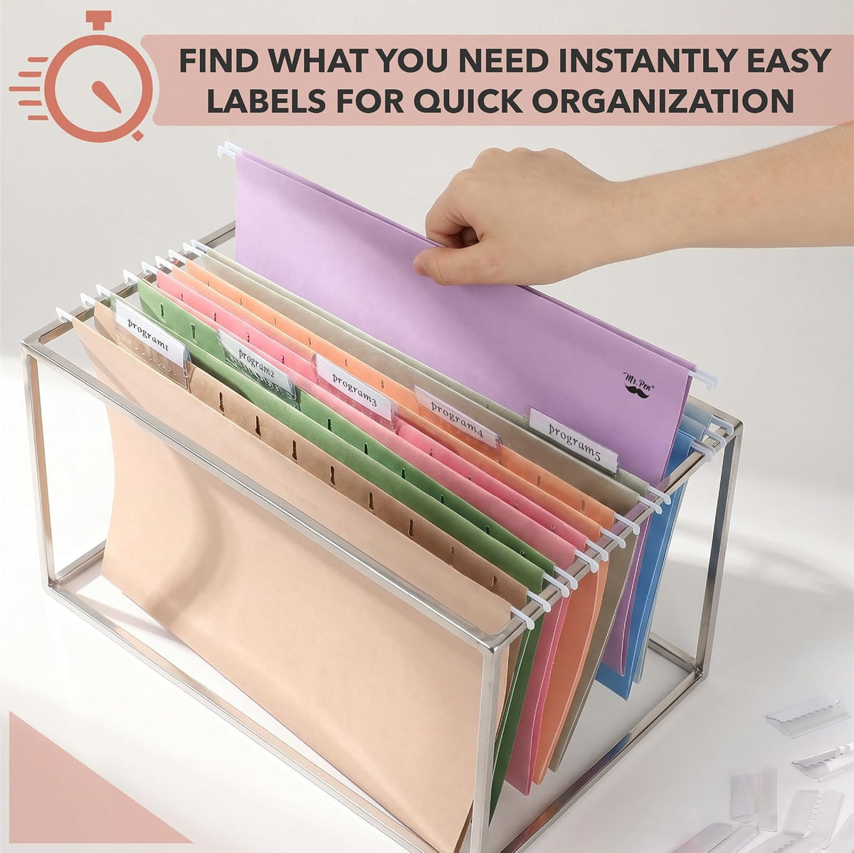 Mr. Pen- Hanging File Folders Bulk, 24 Pack, Letter Size File Folders