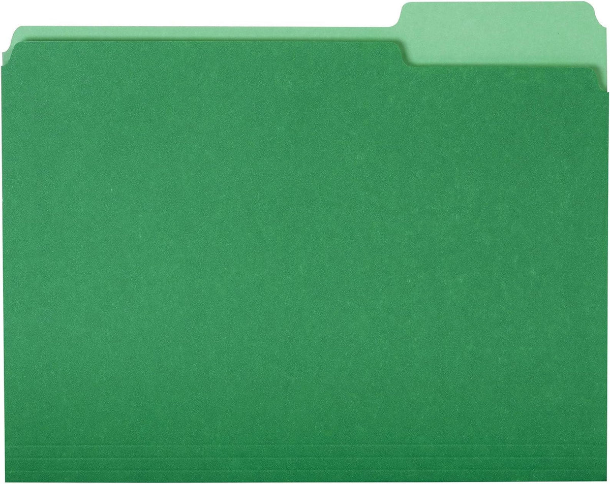 Amazon Basics File Folders for Organization, Letter Size, 1/3 Cut Tab, Sturdy with Tabs for Organizing and Filing, Blue, 36-Pack
