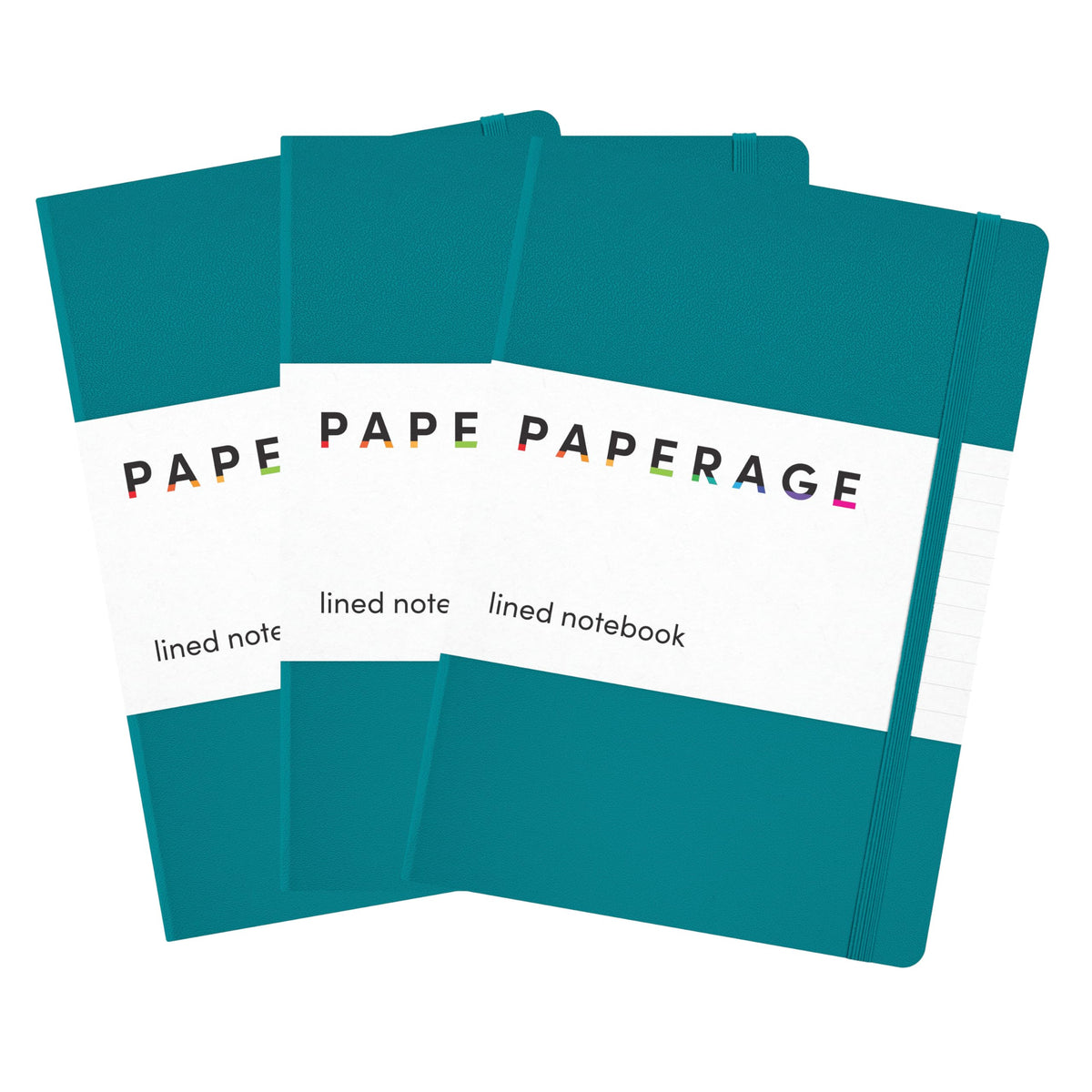 PAPERAGE Lined Journal Notebook, Hardcover Journal for Women & Men, 160 Pages, (5.6 in x 8 in), College Ruled Journaling Notebook for Work, School Supplies & Note Taking, (Black)
