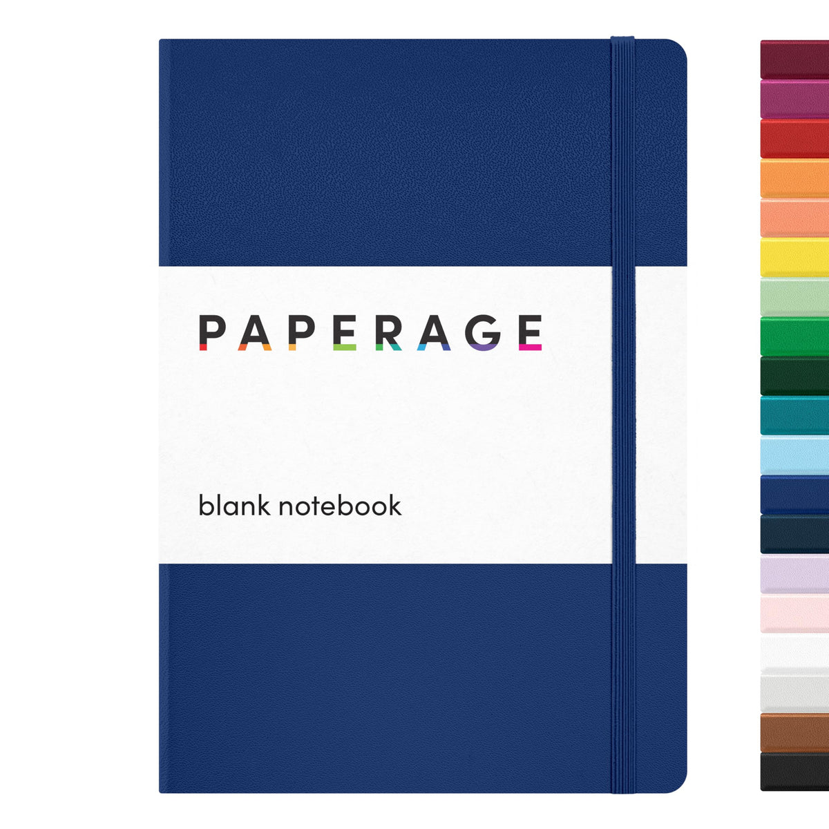 PAPERAGE Lined Journal Notebook, Hardcover Journal for Women & Men, 160 Pages, (5.6 in x 8 in), College Ruled Journaling Notebook for Work, School Supplies & Note Taking, (Black)