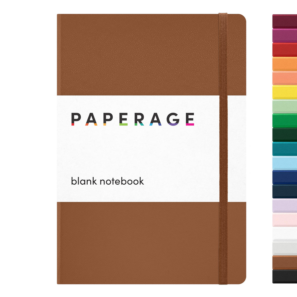 PAPERAGE Lined Journal Notebook, Hardcover Journal for Women & Men, 160 Pages, (5.6 in x 8 in), College Ruled Journaling Notebook for Work, School Supplies & Note Taking, (Black)