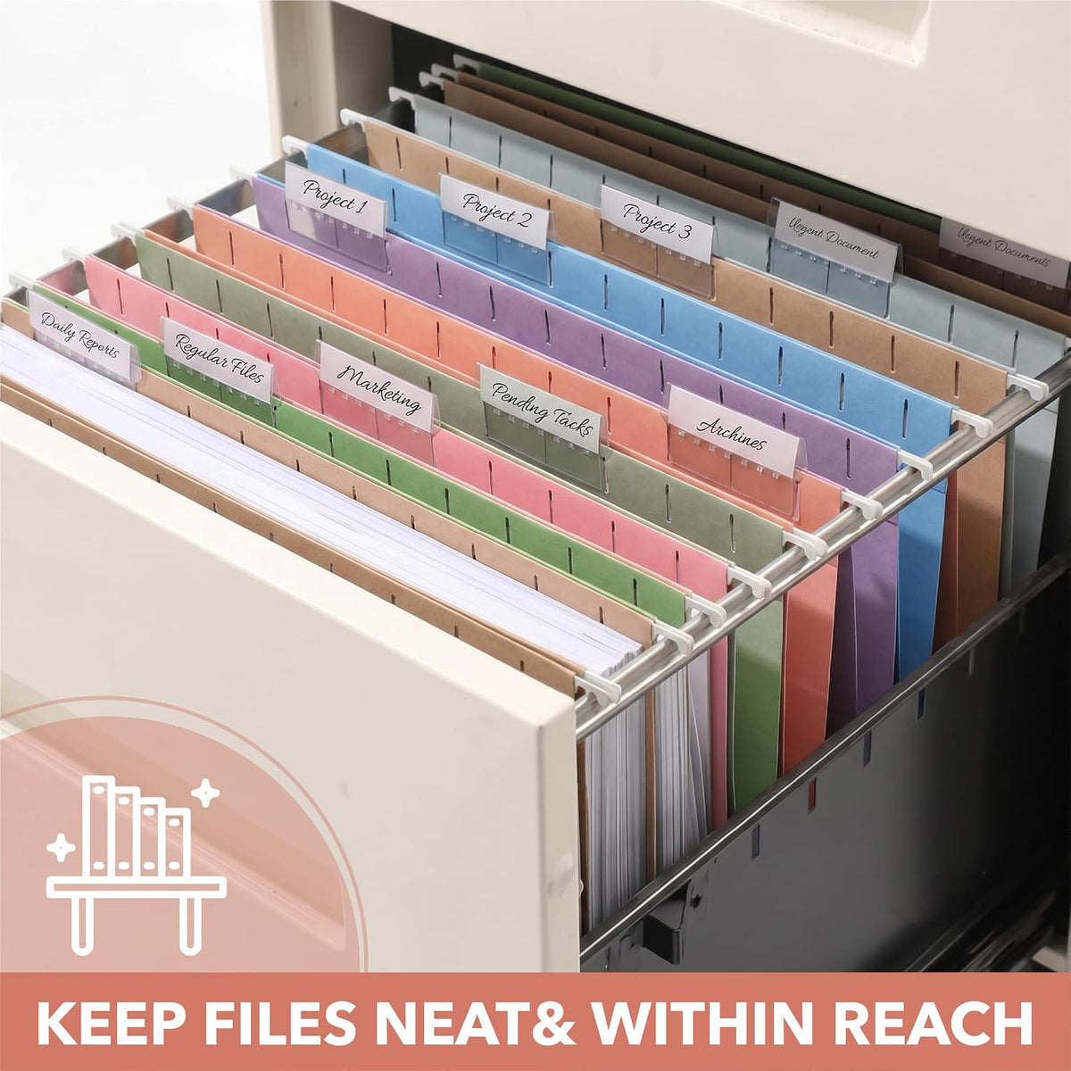 Mr. Pen- Hanging File Folders Bulk, 24 Pack, Letter Size File Folders